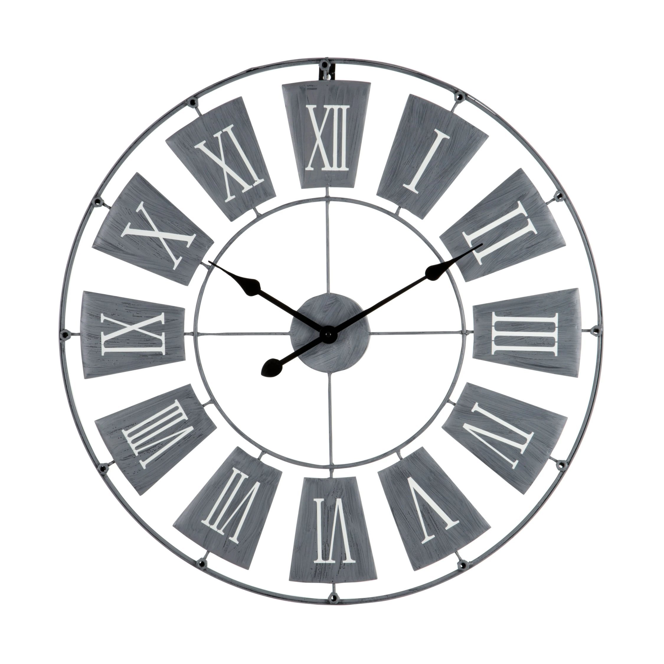 Orsina Vitus 70cm Dia Metal Small Wall Clock - Grey