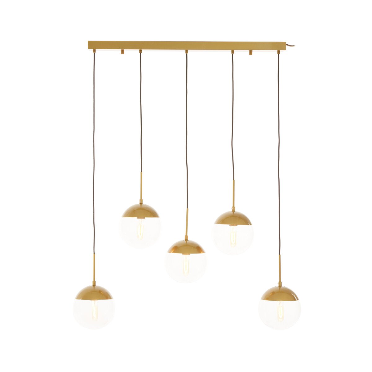 Orsina Revive Finish Glass Shades Pendant Light - Gold
