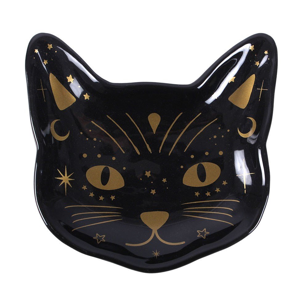 Something Different Cat Trinket Dish - Black