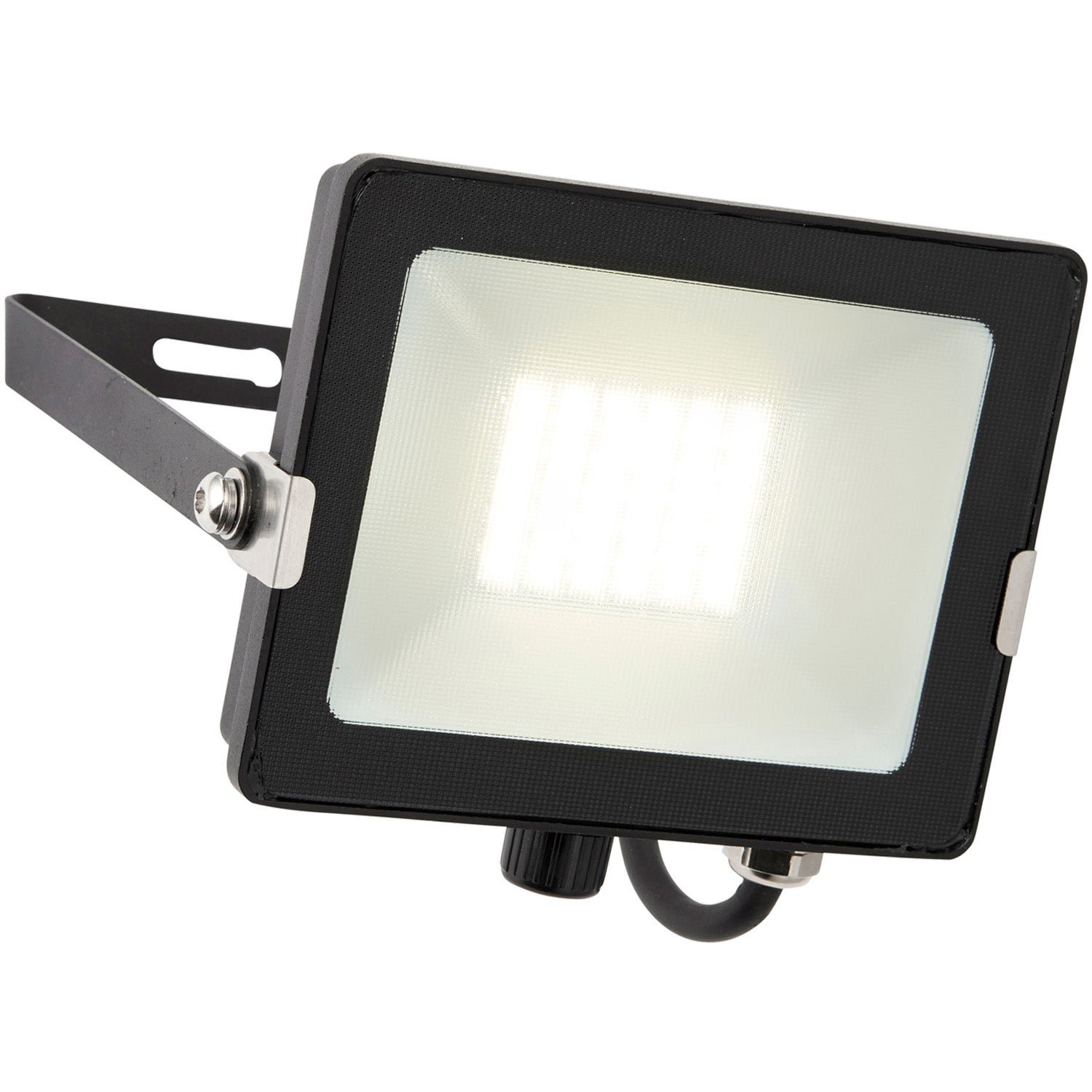 Loops Direct 30W Die Cast Aluminium LED Floodlight - Matt Black