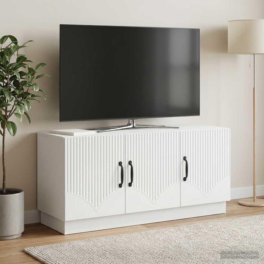 Walplus Engineered Wood TV Cabinet - White - 99 x 34.5 x 47 cm