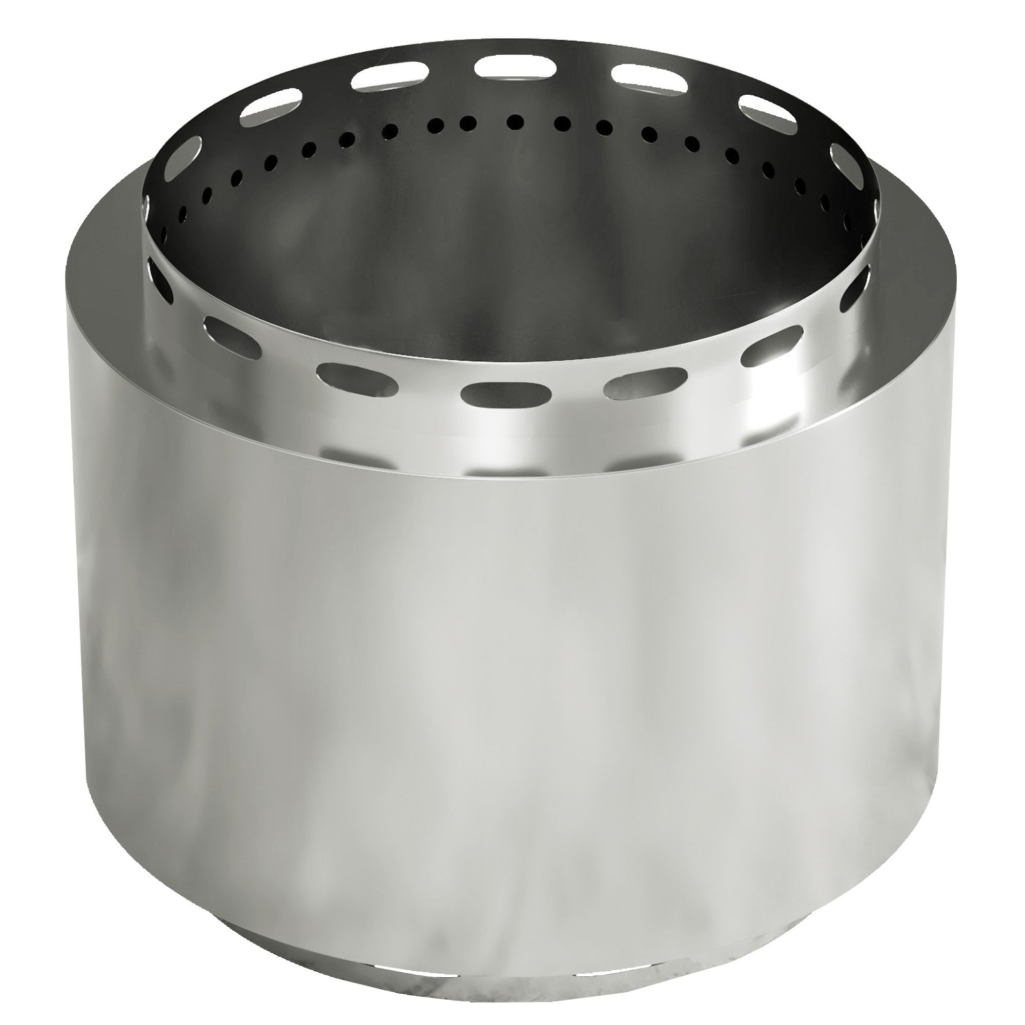 Outsunny 48.5cm Portable Steel Smokeless Wood Burning Fire Pit – Silver