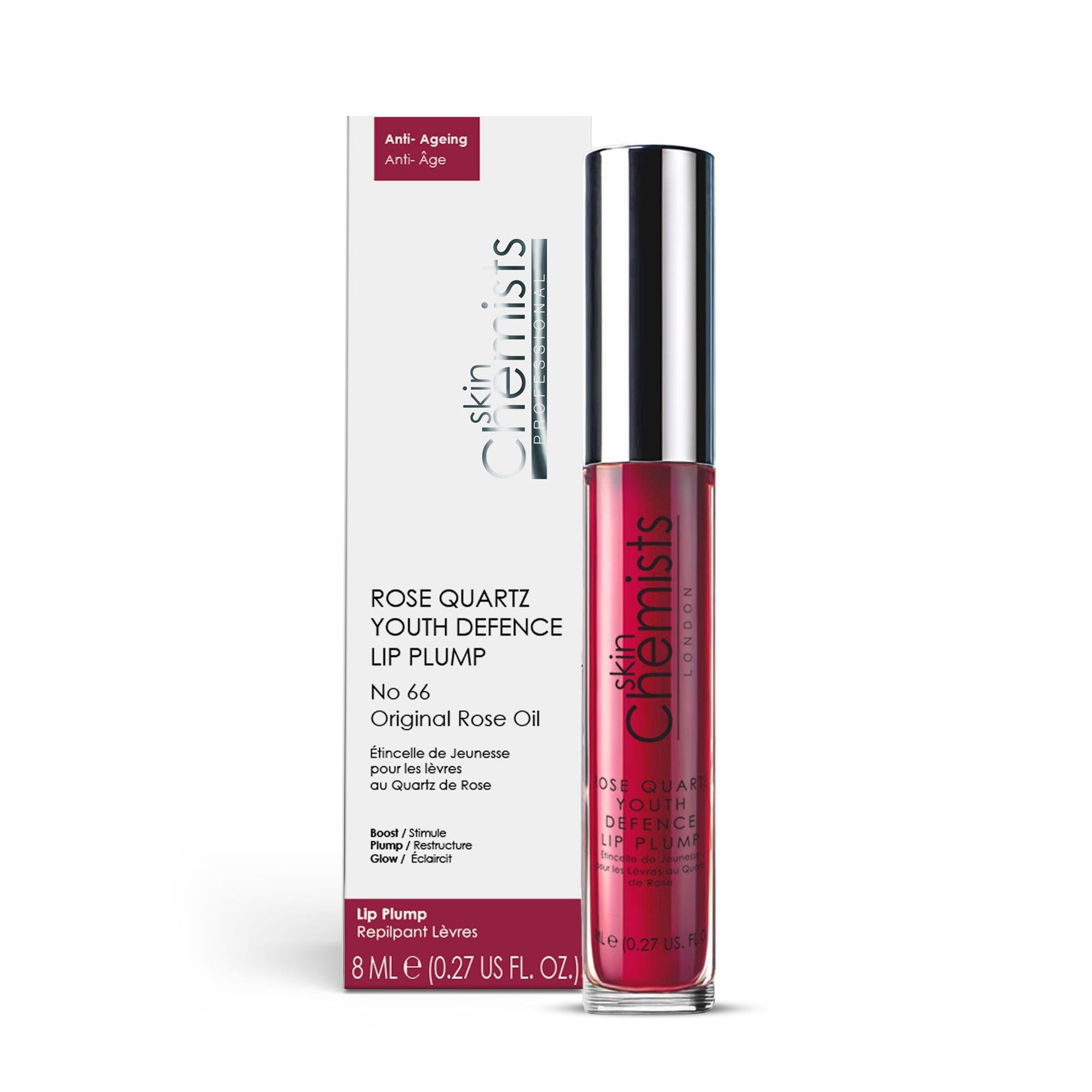 skinChemists Rose Quartz Youth Defence Lip Plump No 66 Rose Oil - 8ml