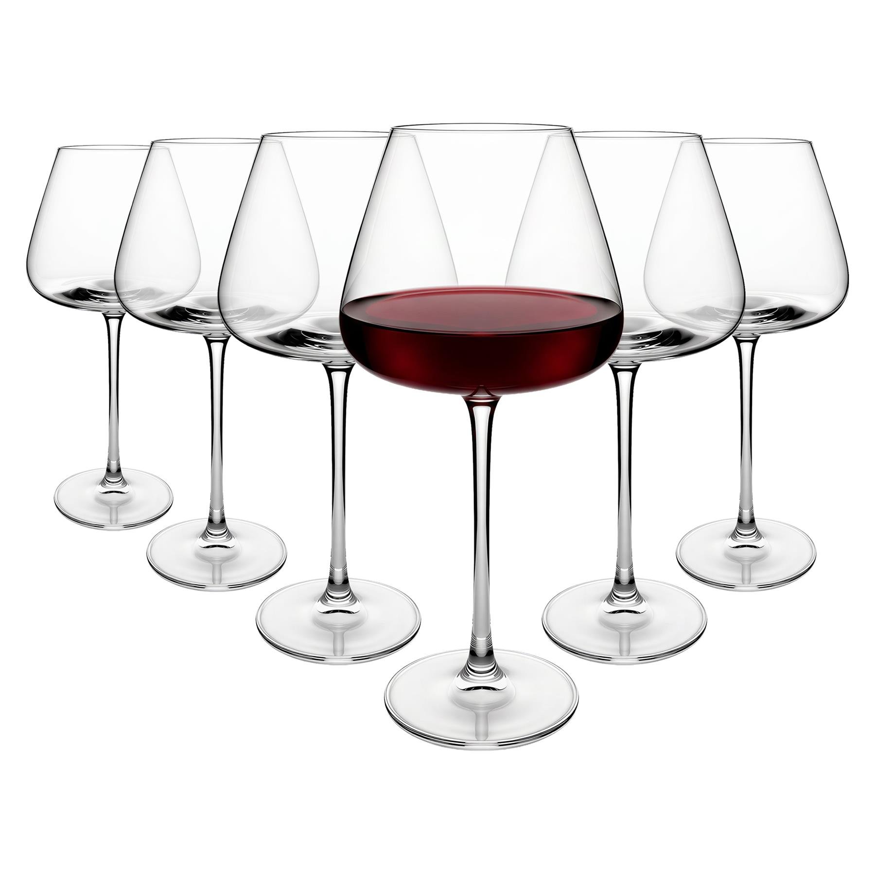 Argon Tableware Dulwich Crystal Red Wine Glasses - 650ml - Pack of 6