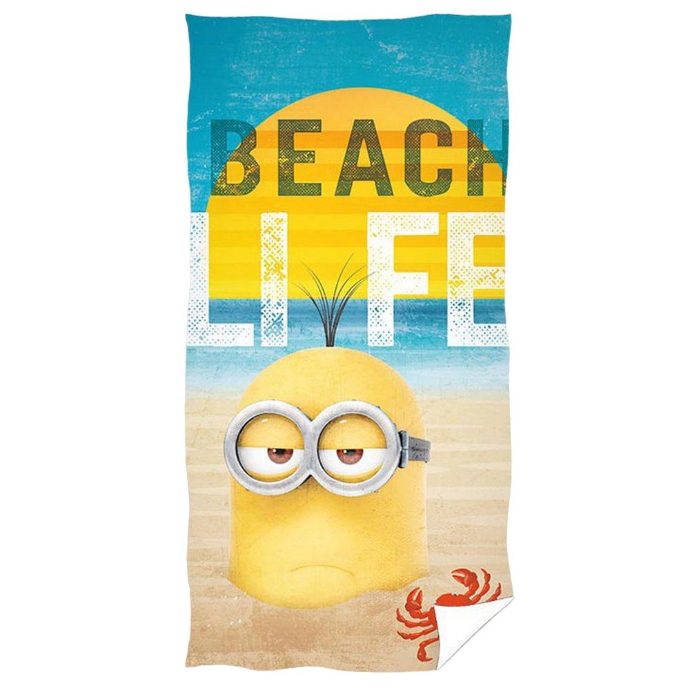 Minions Kevin Beach Towel - Yellow & Blue & White