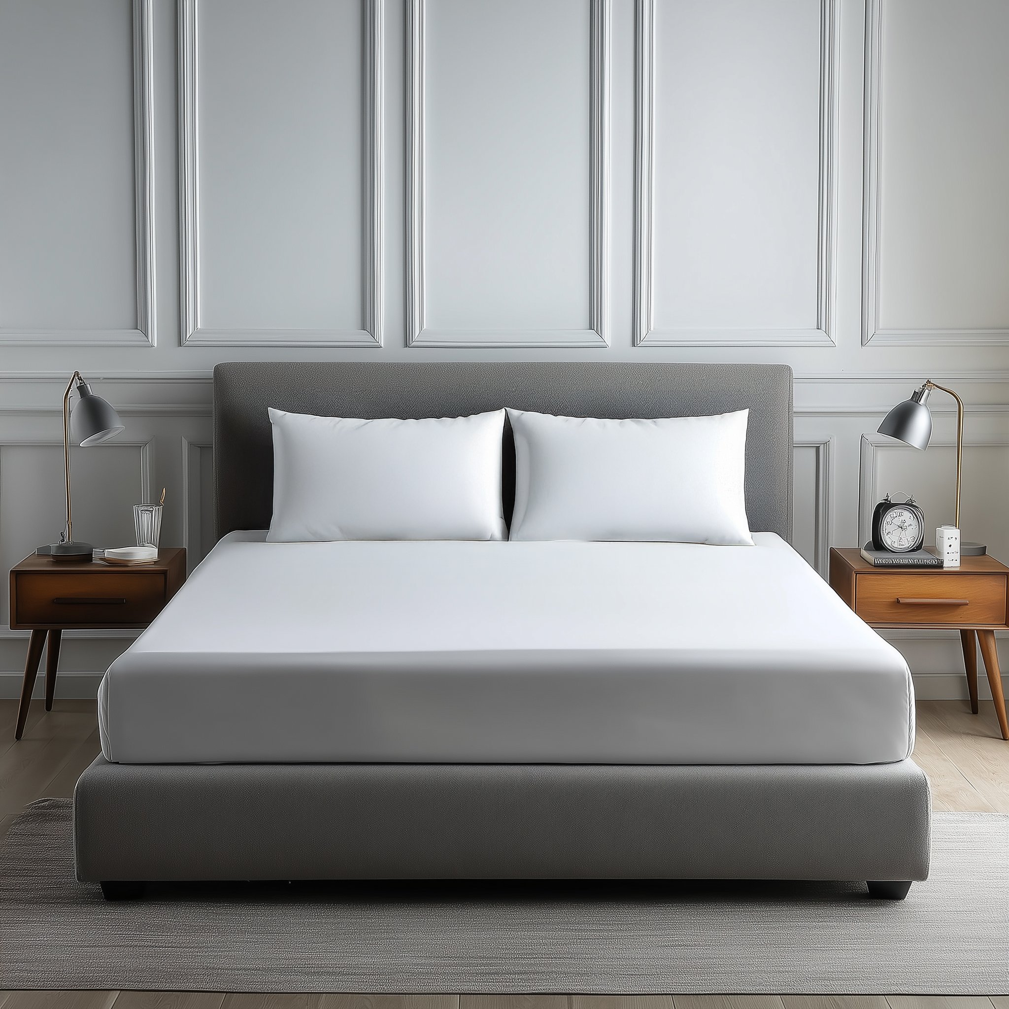 Snug City Luxury 200TC Soft Touch 30cm Extra Deep Fitted Sheet - Single - White