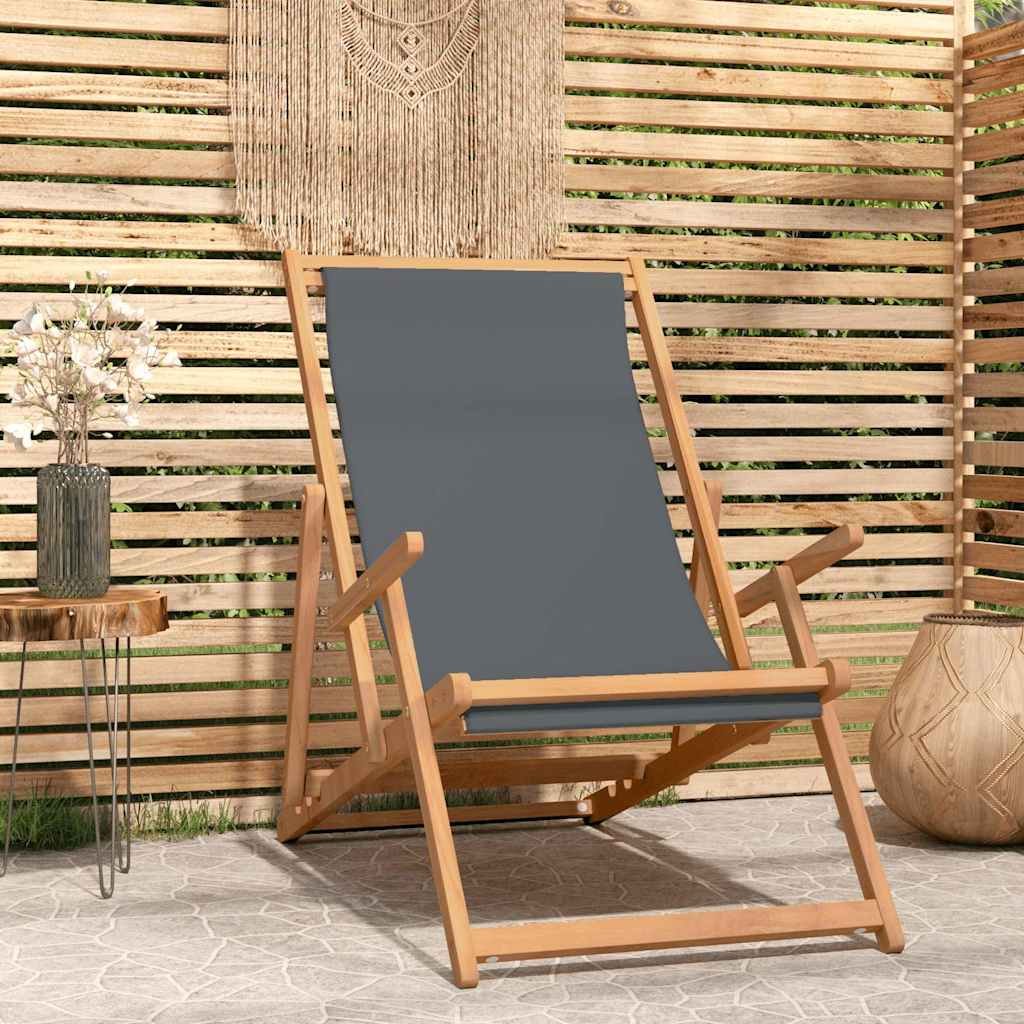 Walplus Wood Folding Chair - Grey - 60 x 126 x 87.5 cm