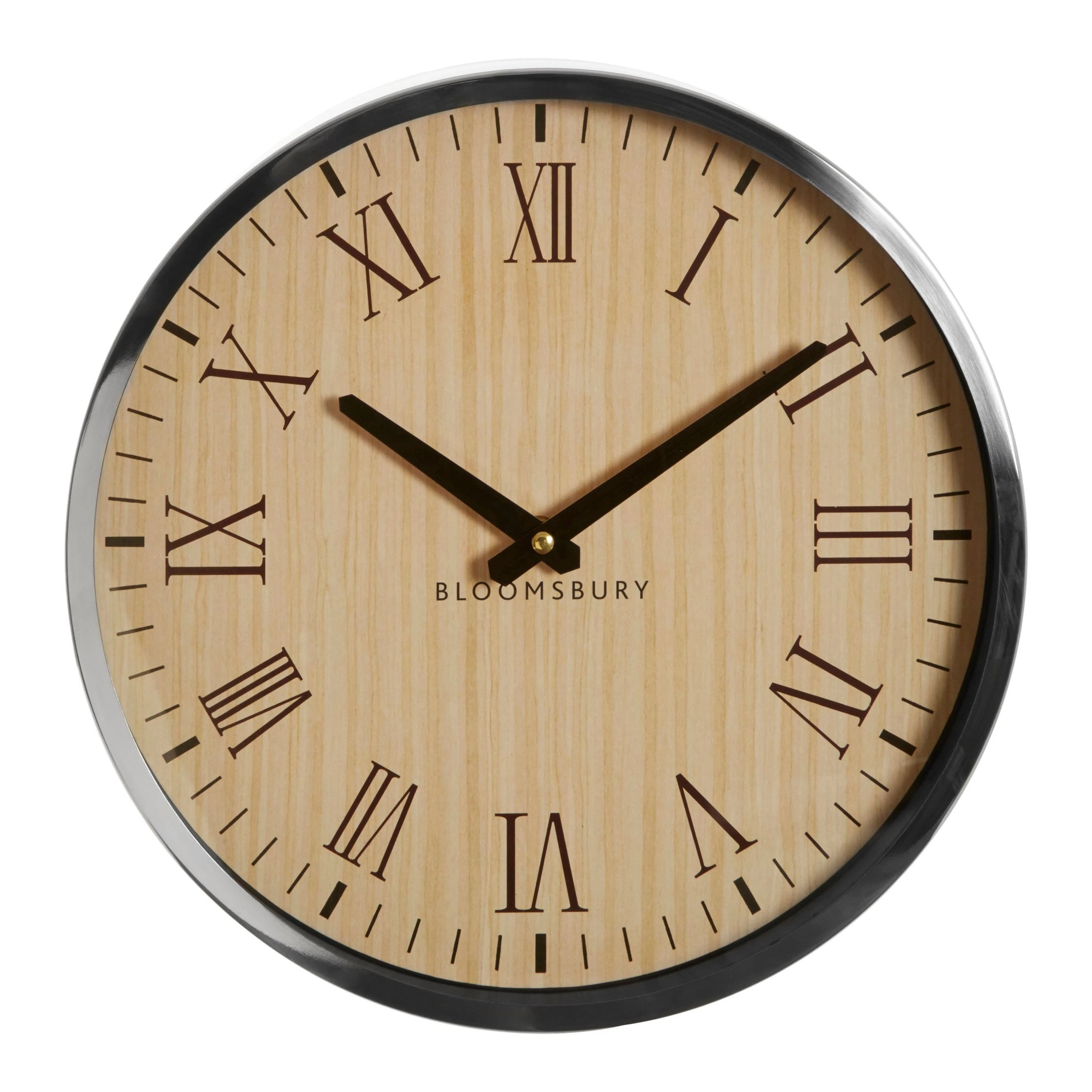 Orsina Vitus 30cm Dia Wall Clock - Silver
