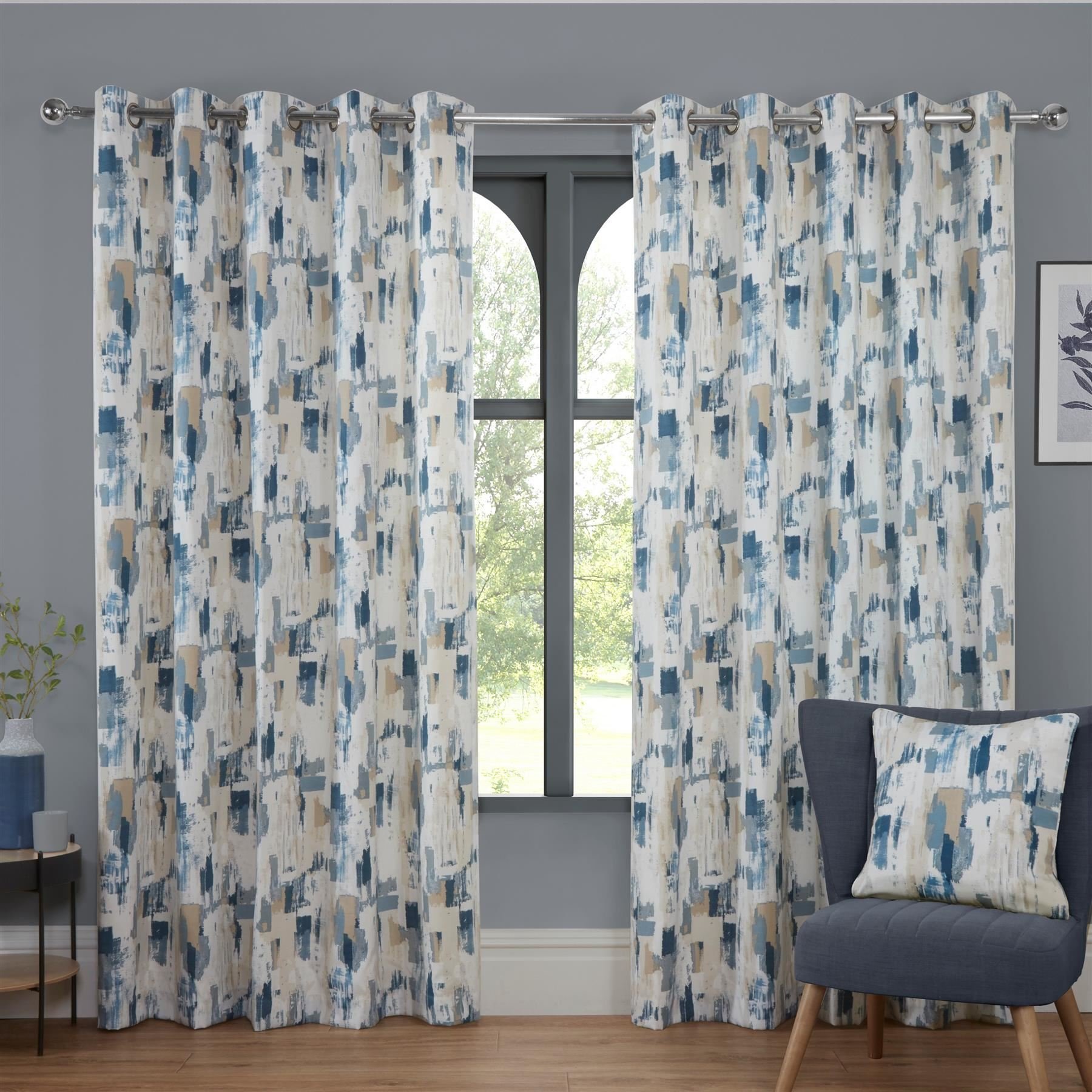 Sundour Bamford Eyelet Curtains - Cobalt - 117 x 229cm