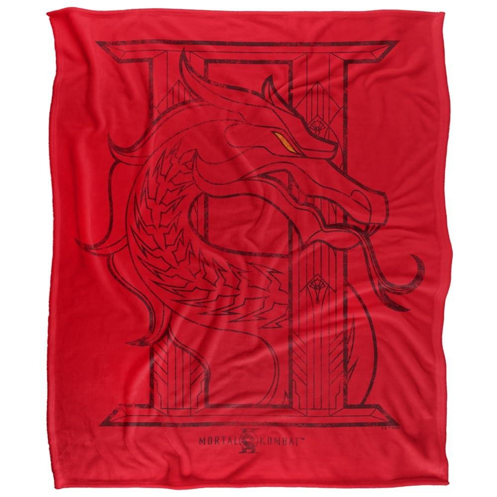 Mortal Kombat 2 Dragon Soft Touch Blanket - 152cm x 127cm