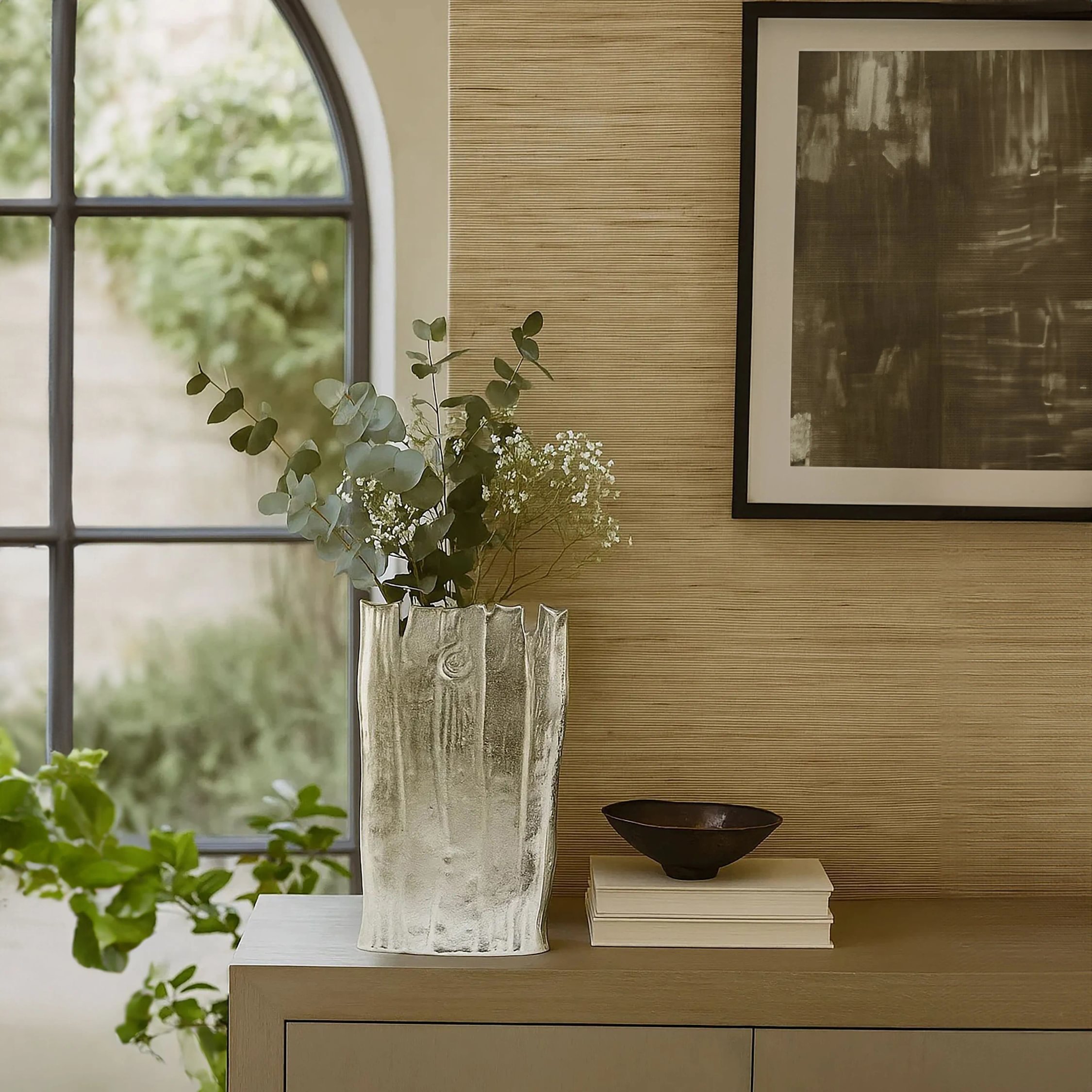 Orsina Albero Large Vase - Silver