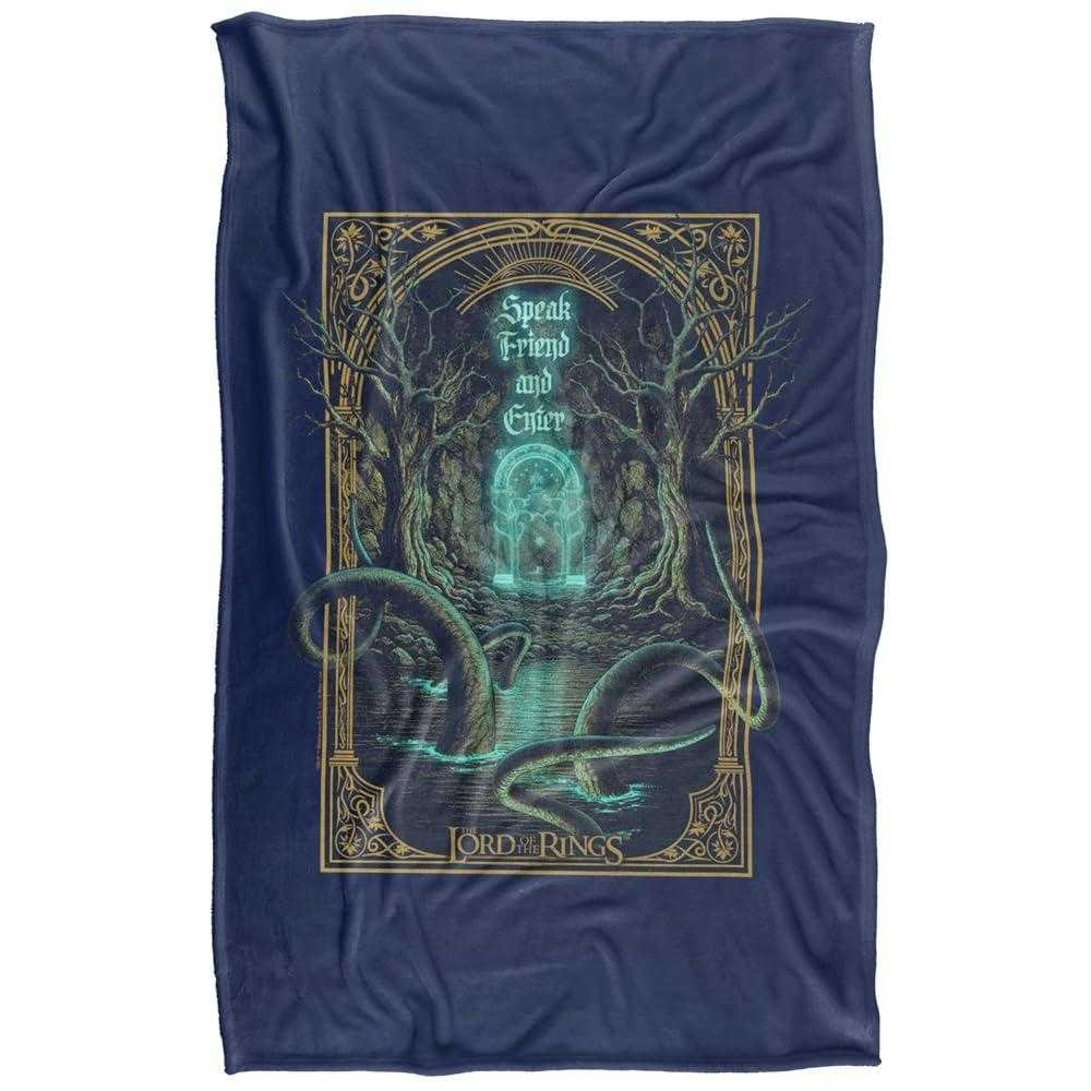 Lord Of The Rings Epic Journey Speak Friend Soft Touch Blanket - 152cm x 127cm