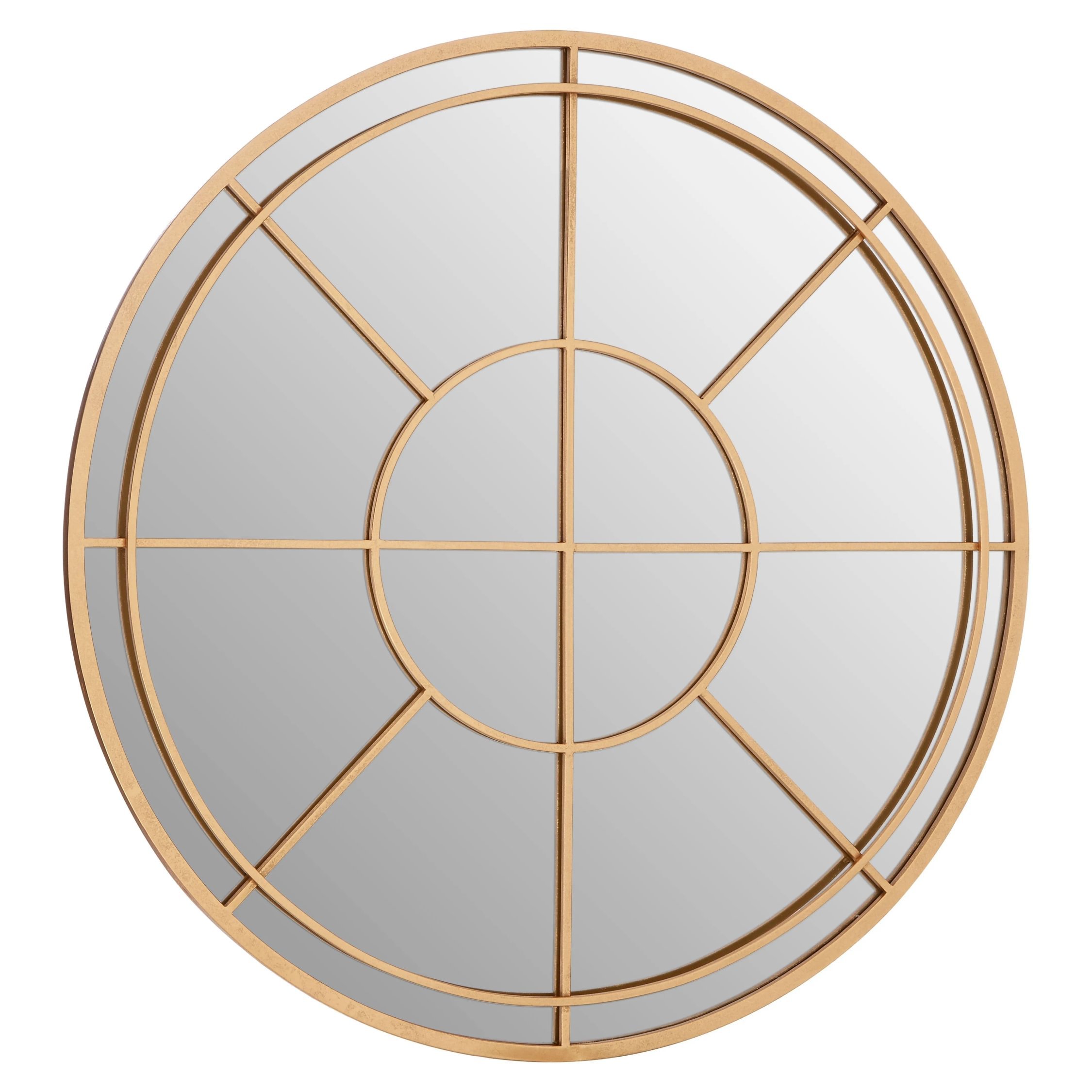Orsina Beauly Finish Round Wall Mirror – Gold