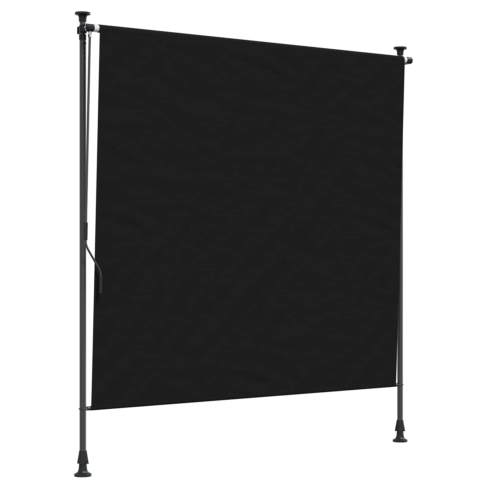 Walplus Polyester Outdoor Roller Blind - Black - 150 x 270 cm