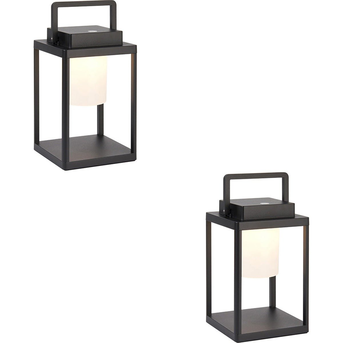Loops Direct Pack of 2 USB Rechargeable Table Lamp - Matt Black