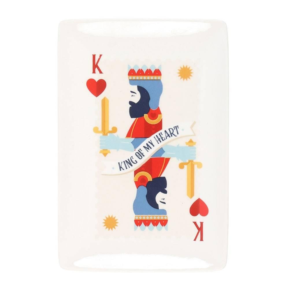 Something Different King Of My Heart Trinket Dish - White
