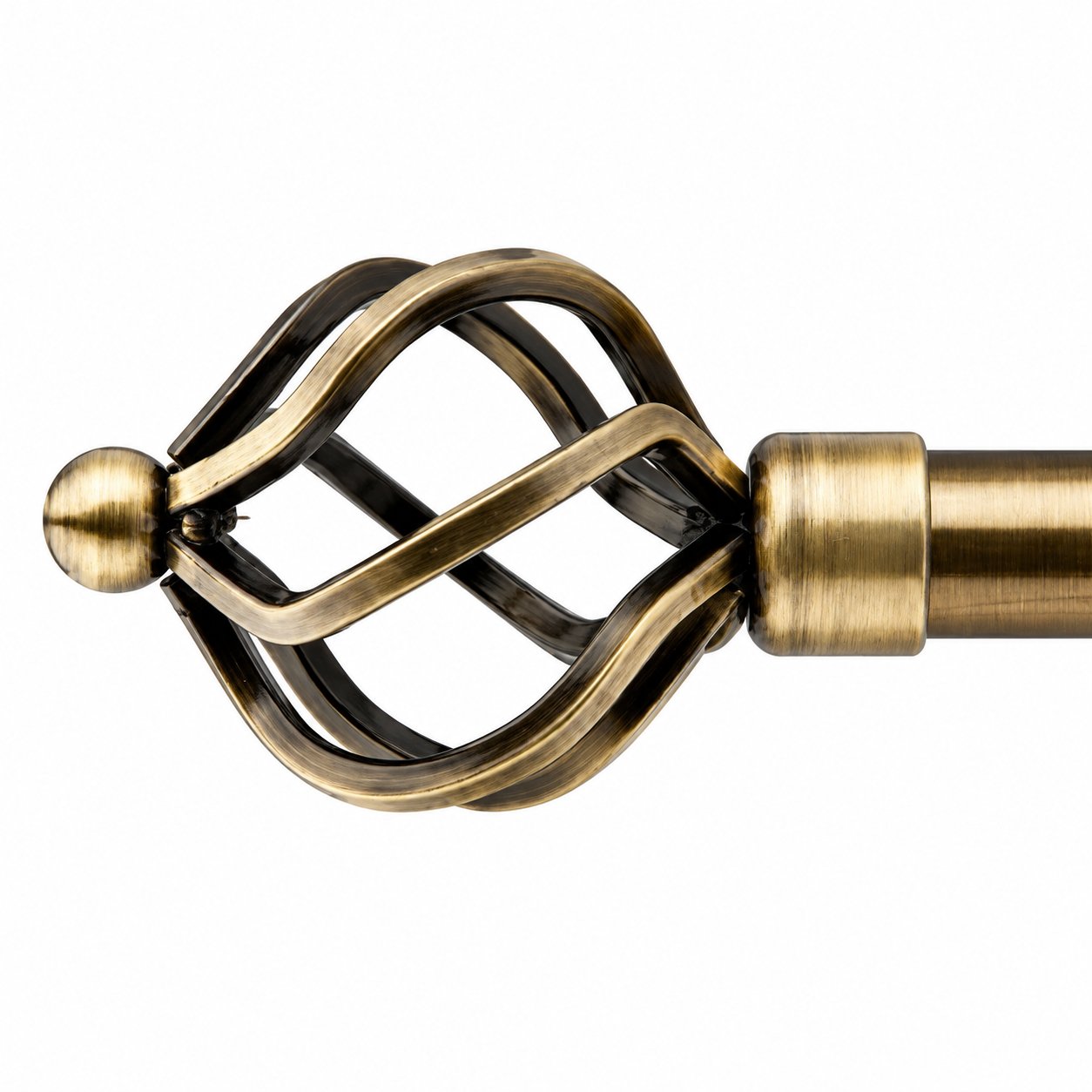 New Edge Blinds 16-19mm Brass Cage Eyelet Curtain Pole - 160cm - 300cm