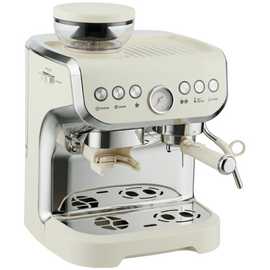 HOMCOM Espresso Machine Bean to Cup Coffee Machine, Steam Wand, Cream White