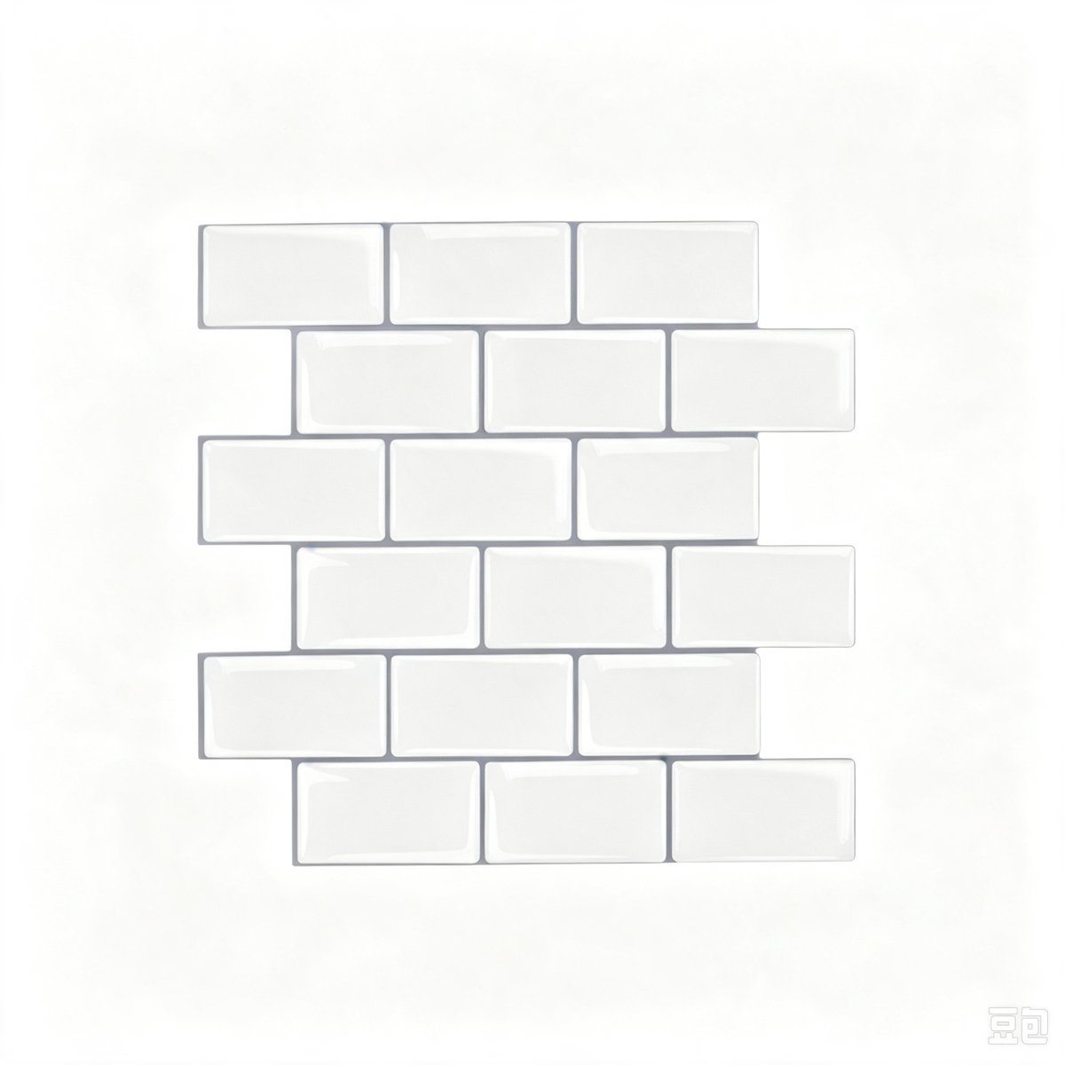 Living and Home 10 Pcs Peel and Stick Backsplash Tiles - White