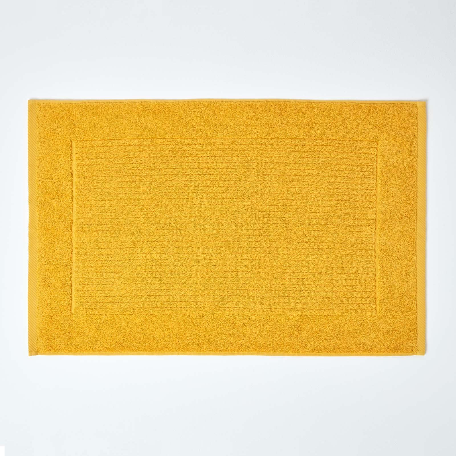 Homescapes Turkish Cotton Bath Mat - Yellow