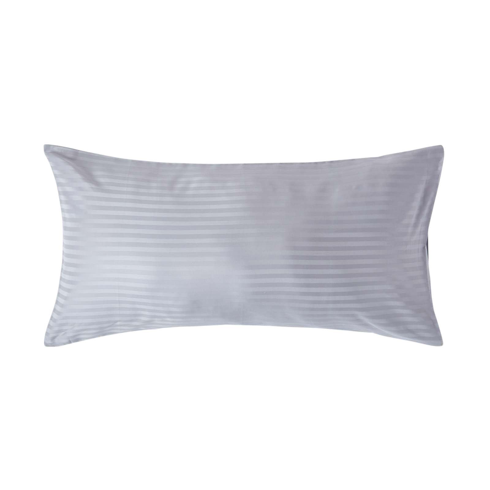 Homesapes Egyptian Cotton Satin Stripe King Size Pillowcase - Grey
