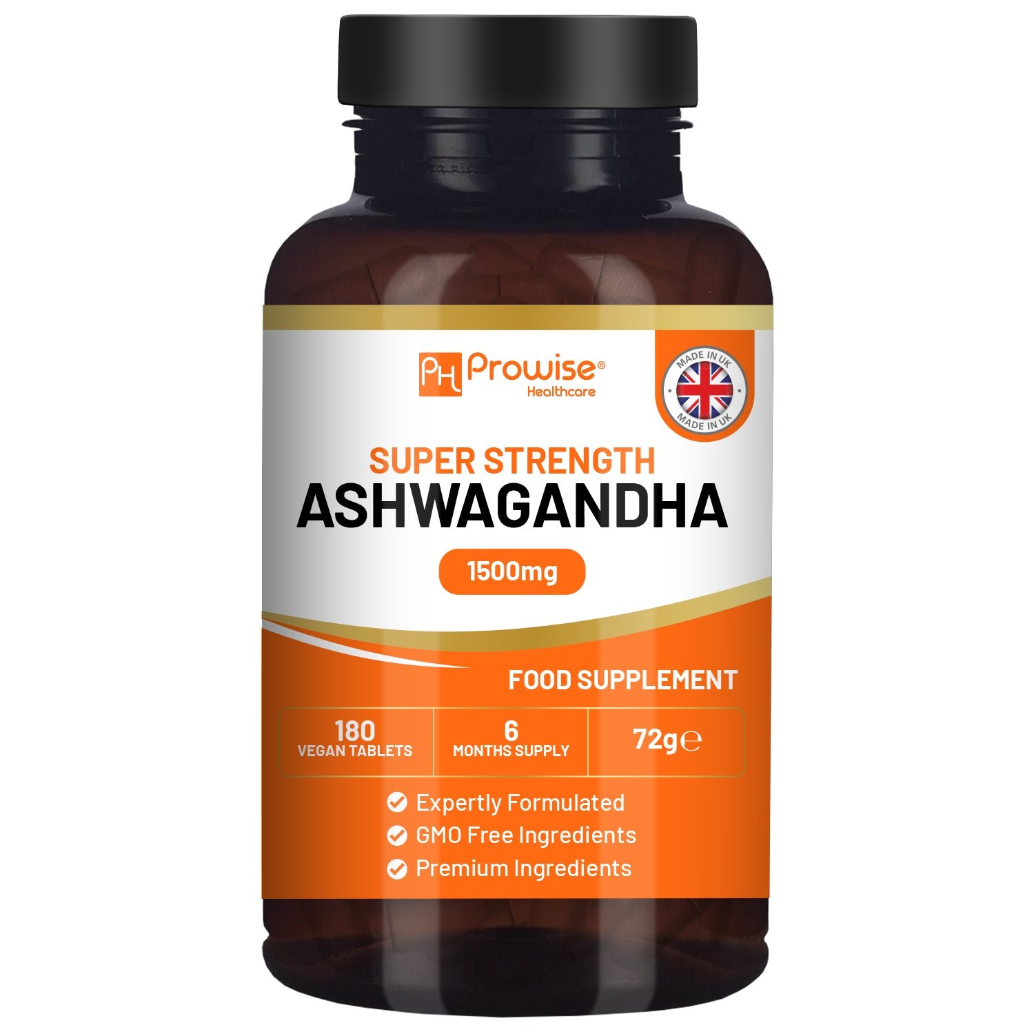 Prowise Vegan 1500mg Ashwagandha - 180 Tablets | 6 Months’ Supply