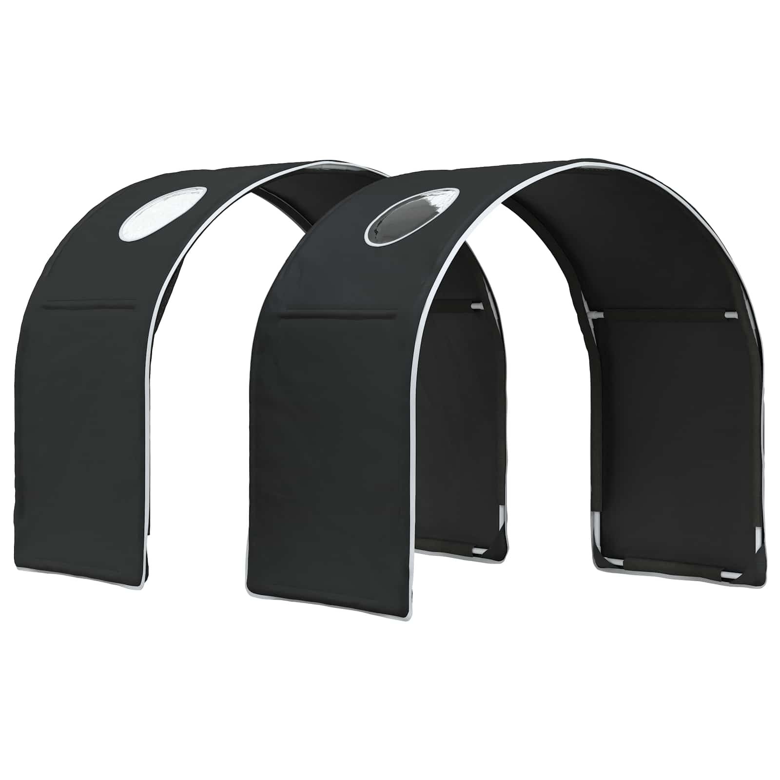 Walplus Pack of 2 Fabric Kids Bed Tunnel - Black - 211 x 52.5 x 2 cm