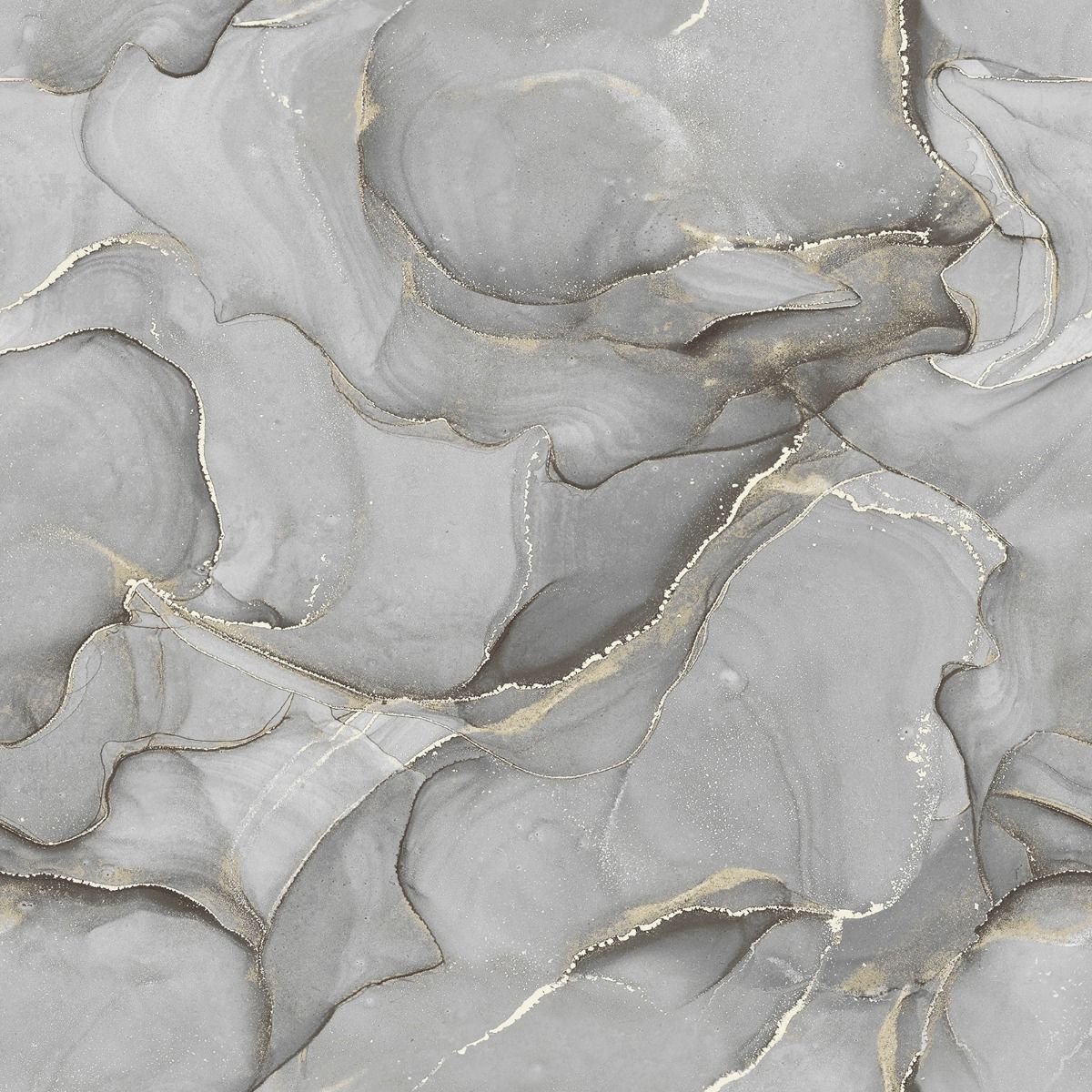 Muriva Elysian Marble Wallpaper - Black & Gold
