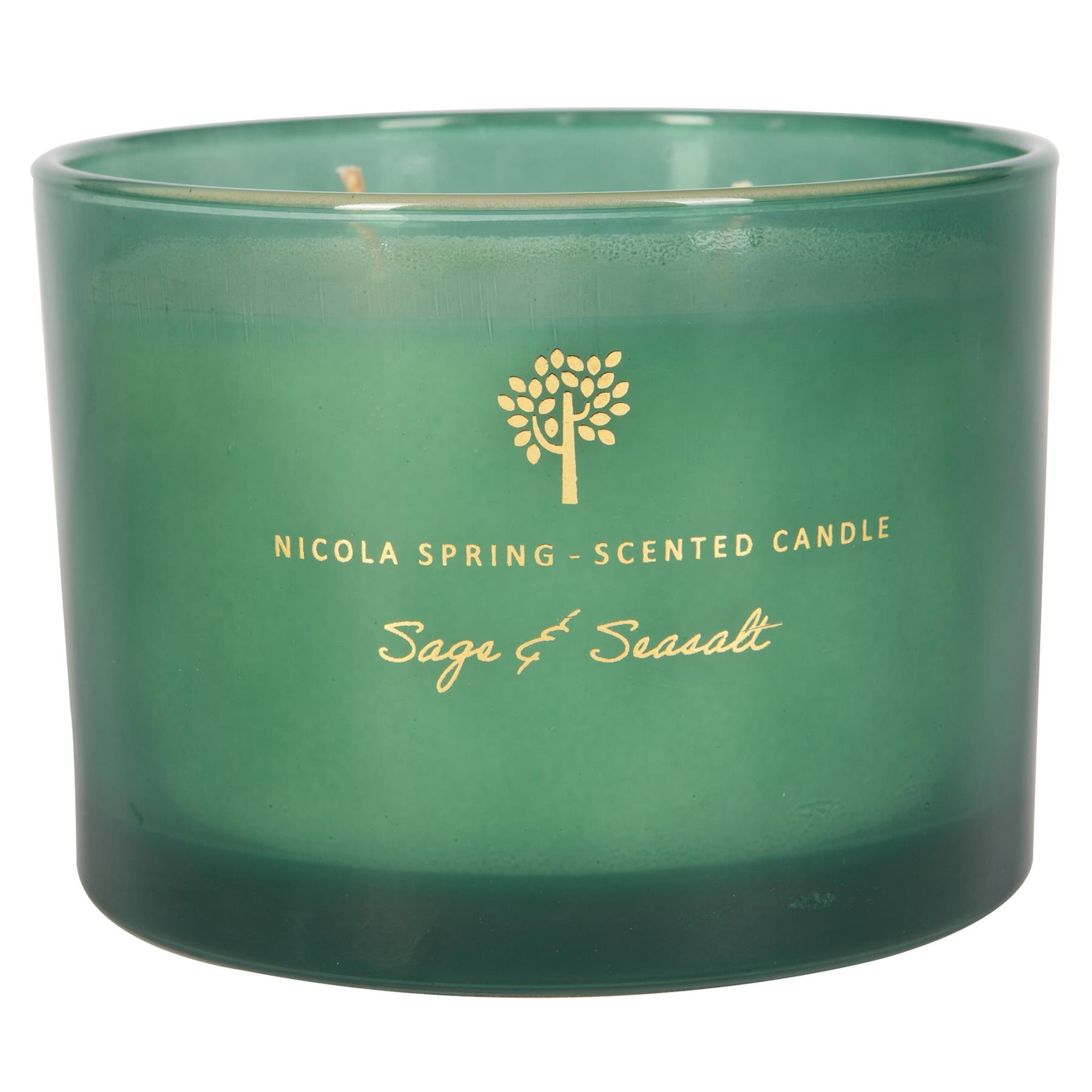 Nicola Spring 350ml Soy Wax Scented Candle - Sage & Seasalt