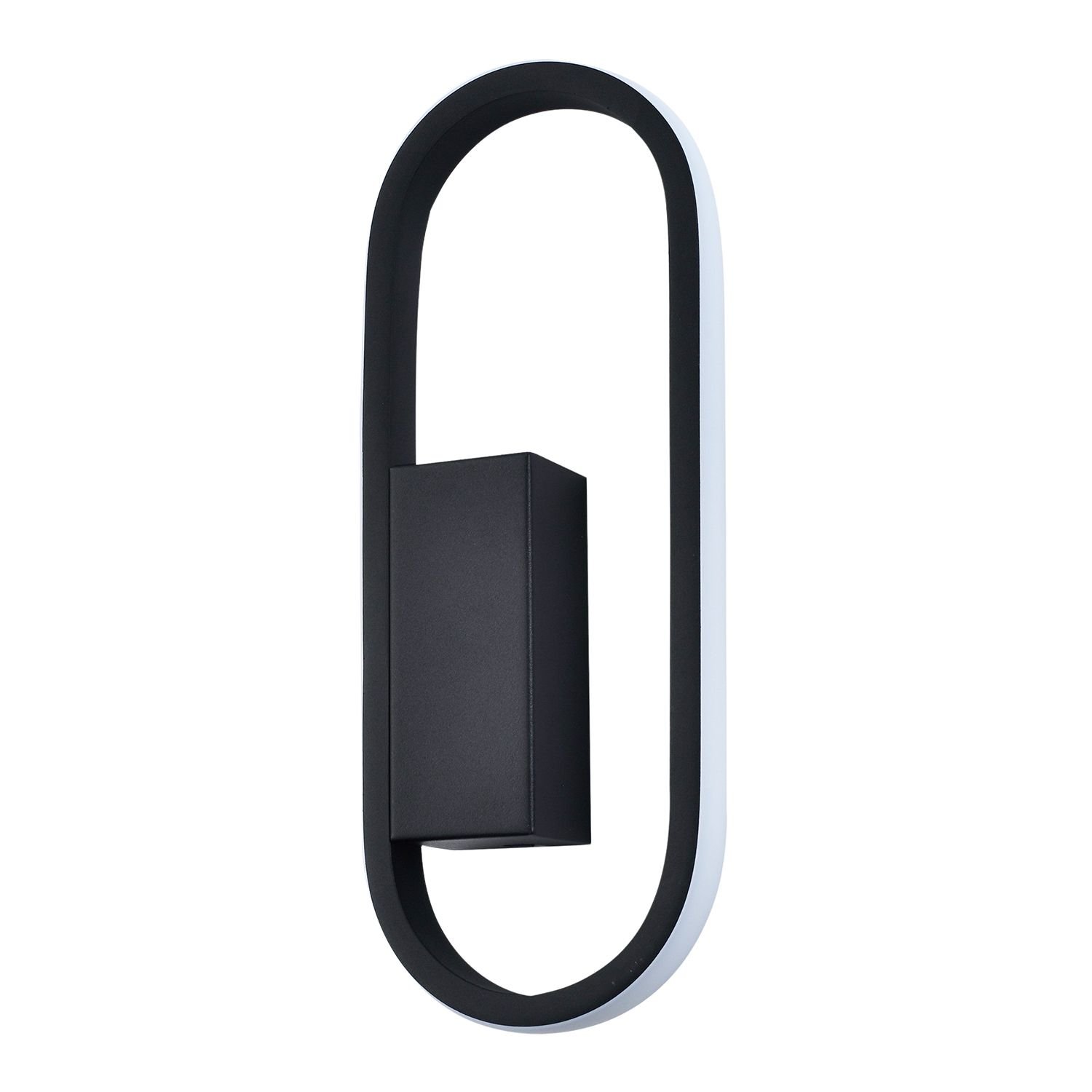 Happy Homewares Feature LED in Matte Black Metal Wall Light - 10cm