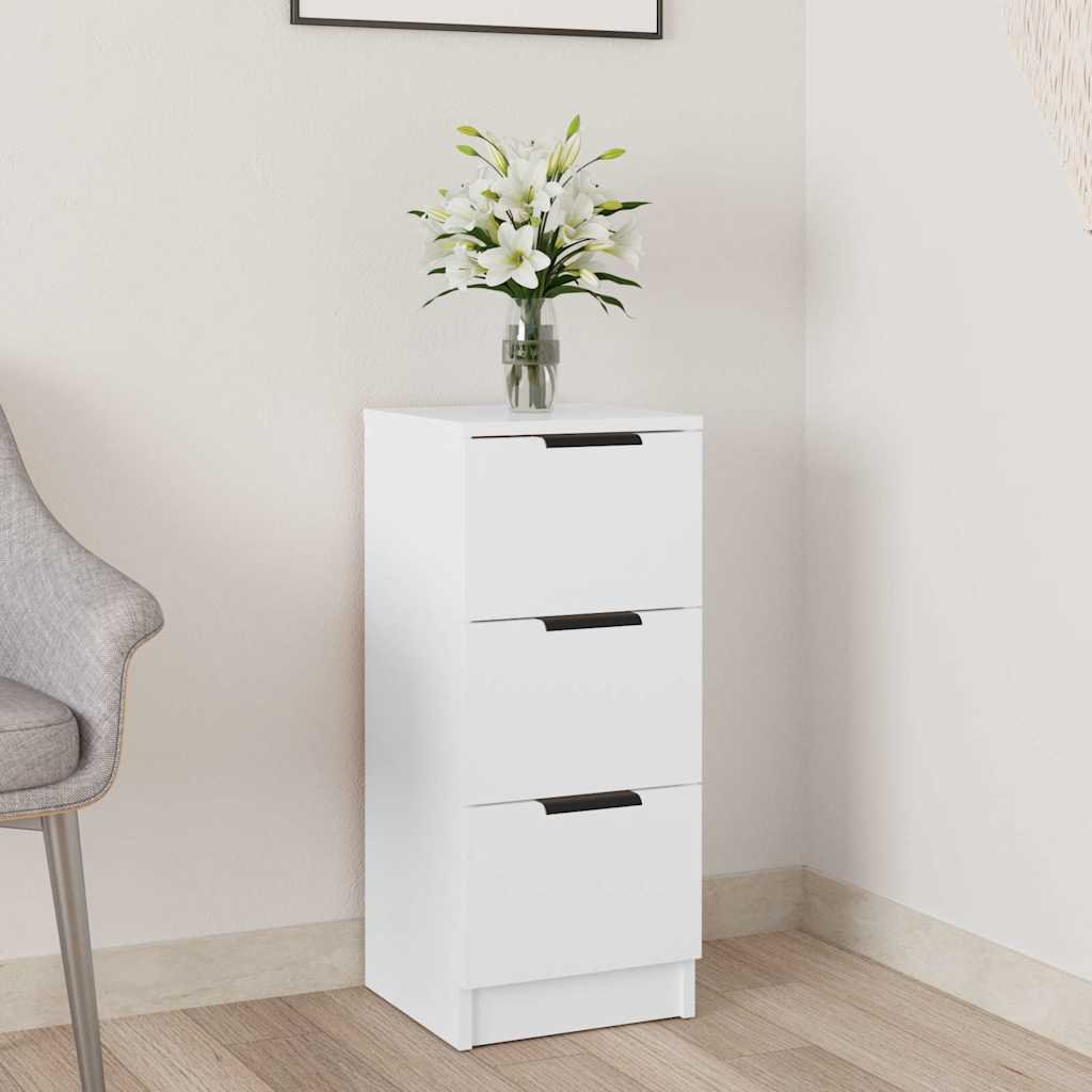 Walplus Engineered Wood Cupboard Sideboard - White - 30 x 30 x 70 cm