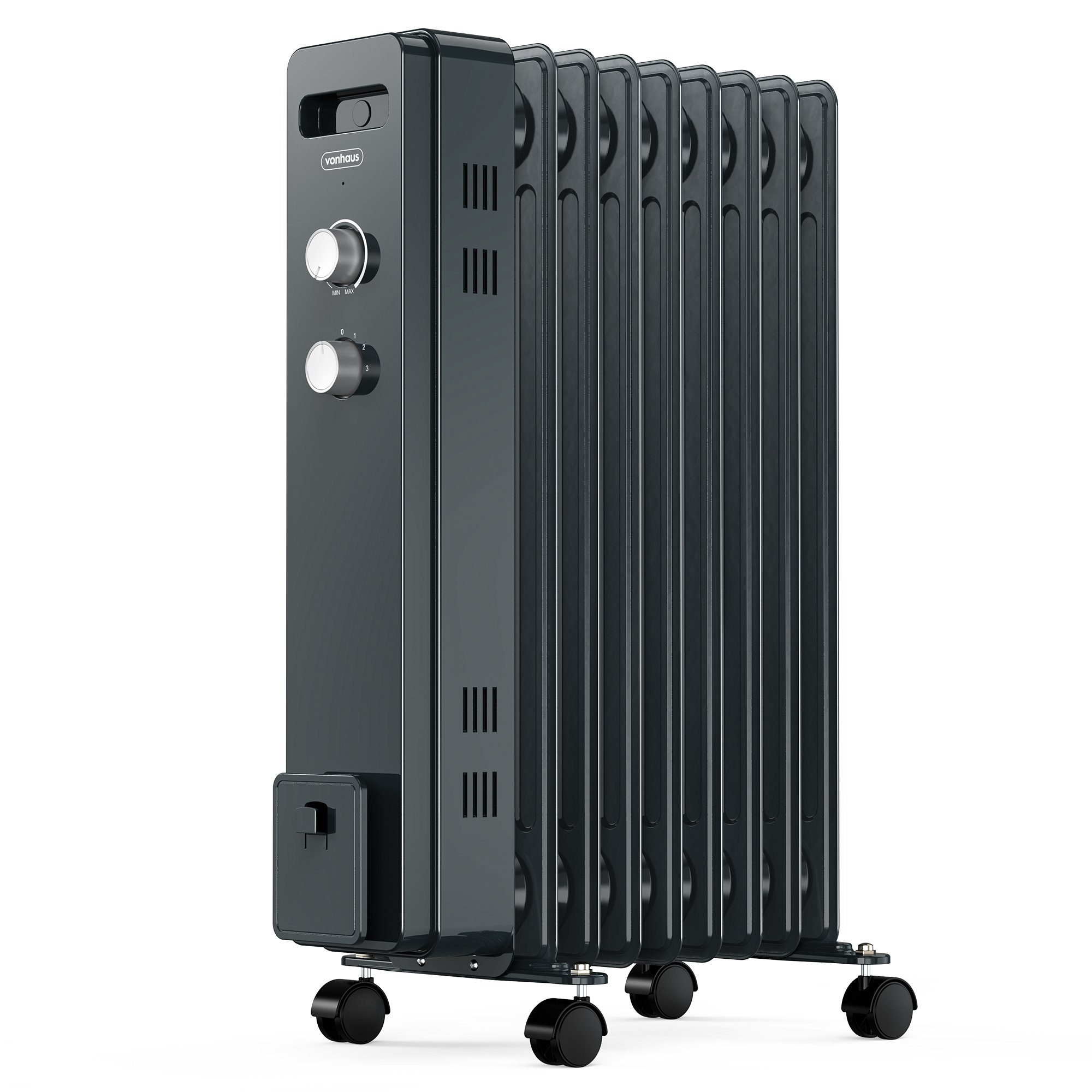 VonHaus 9 Fin 1500W Oil Filled Radiator - Portable