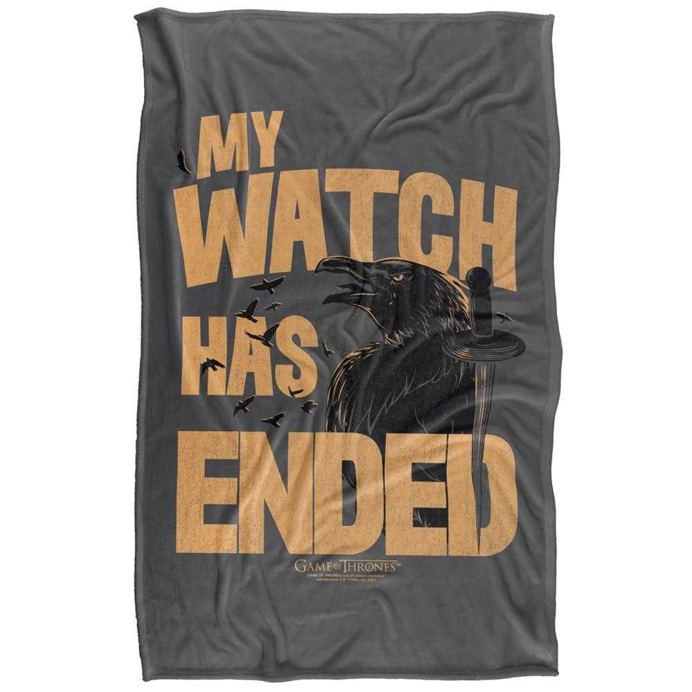 Game Of Thrones My Watch Has Ended Soft Touch Blanket - 147cm x 91cm