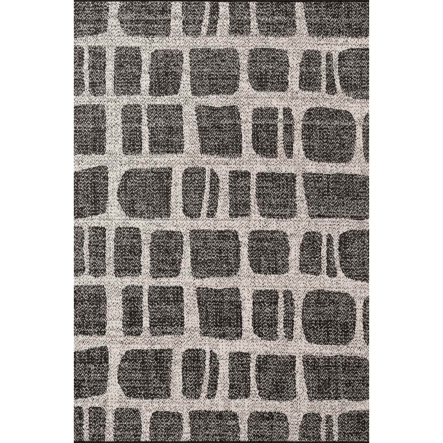 Ted Baker Black and White Indoor Outdoor Ruskin Reversible Rug - 160 x 230cm