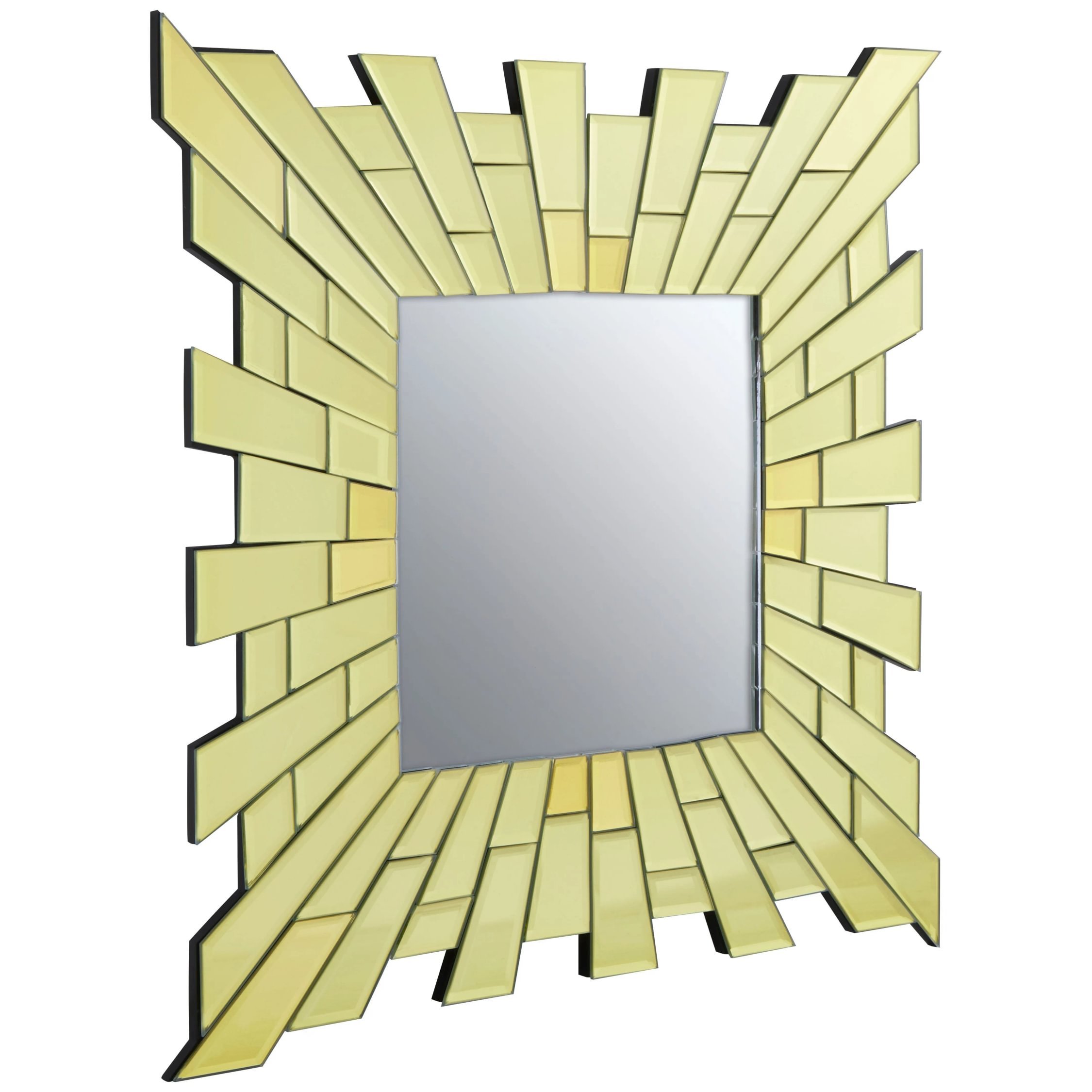 Orsina Glitzy Small Square Wall Mirror – Gold