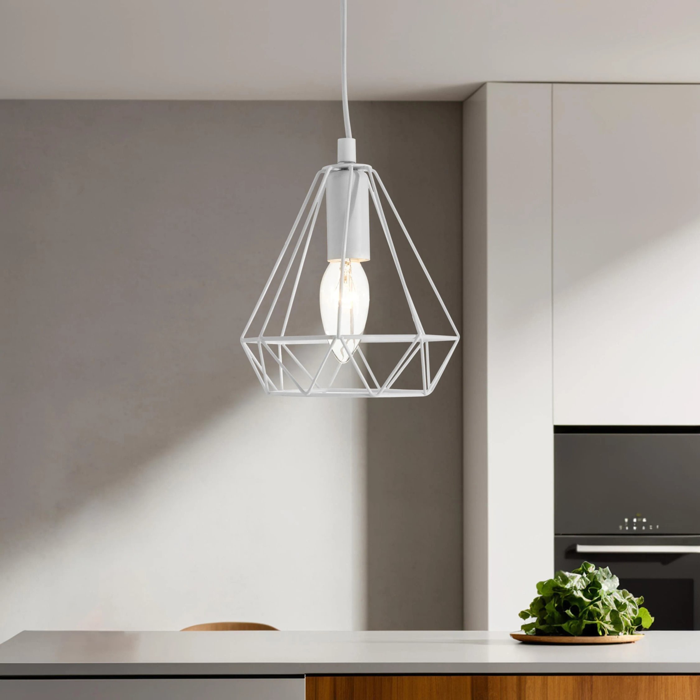 Orsina Beli Metal Wire Pendant Light - White
