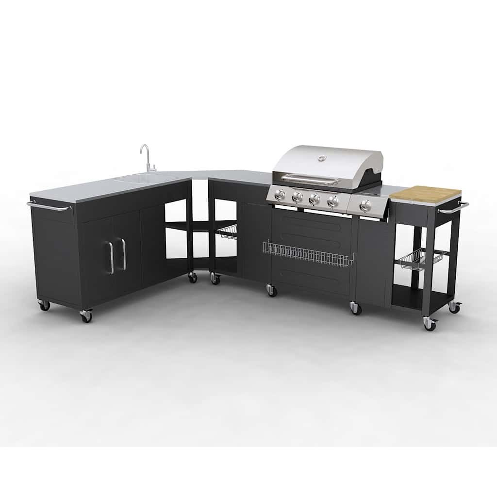 Walplus Stainless Steel Outdoor Kitchen Barbecue Missouri 4 Burners