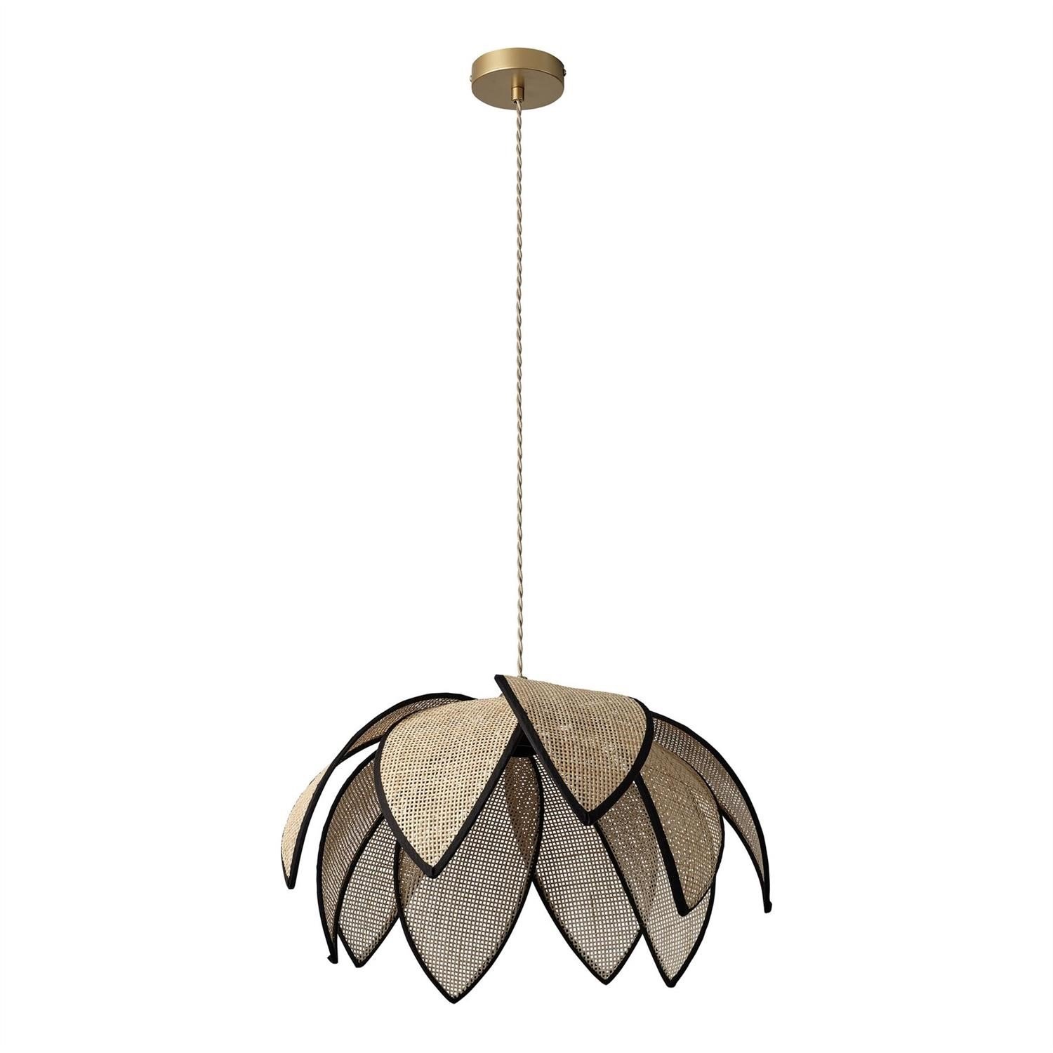 Osram Decor Rattan Lotus 480mm E27 15W LED Pendant Ceiling Light - Brown