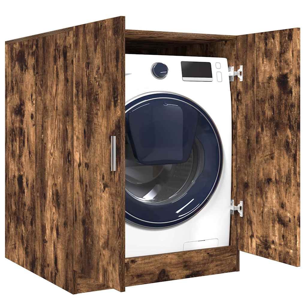Walplus Washing Machine Cabinet Smoked - Smoked Oak - 71 x 71.5 x 91.5 cm