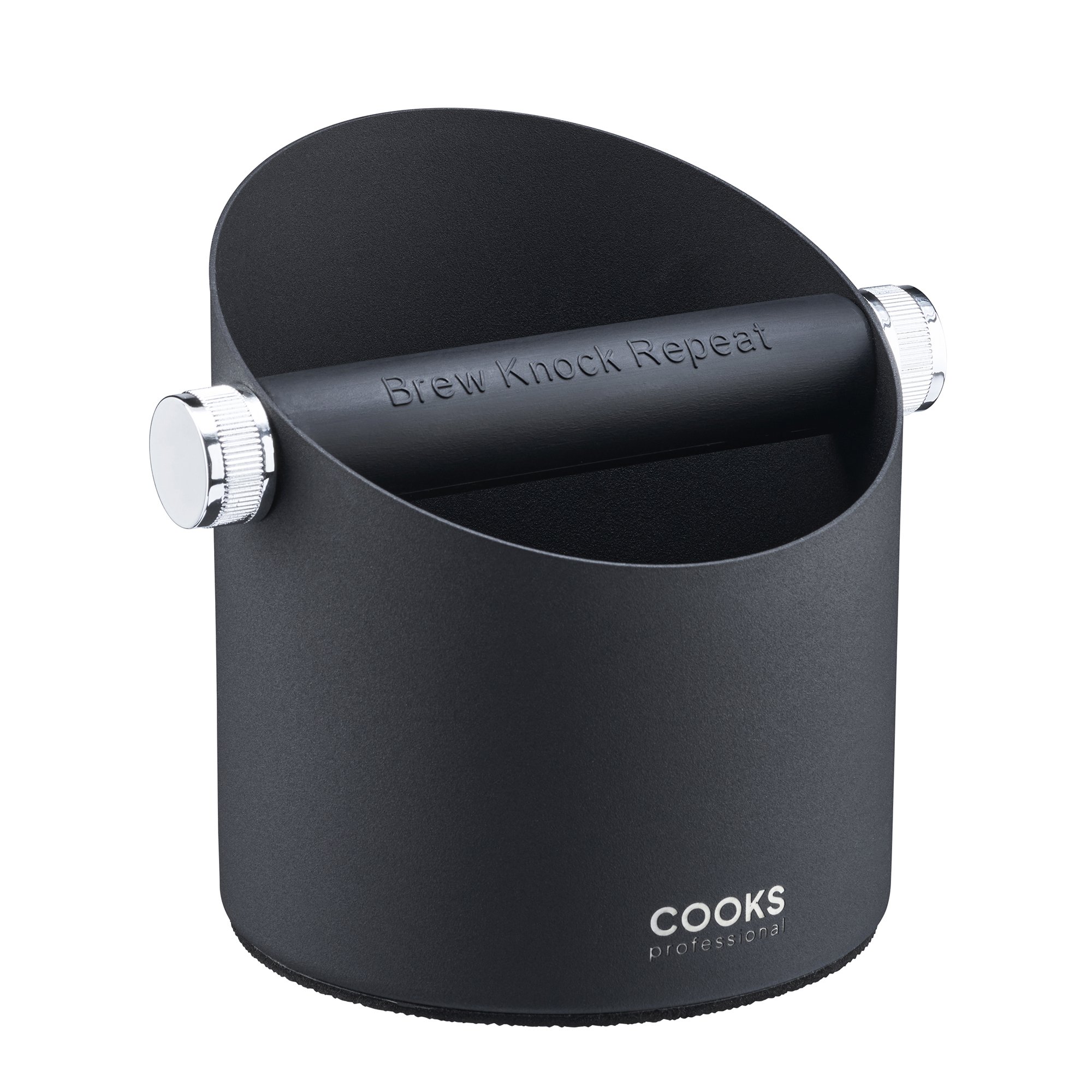 Cooks Professional Steel Espresso Knock Box - Black