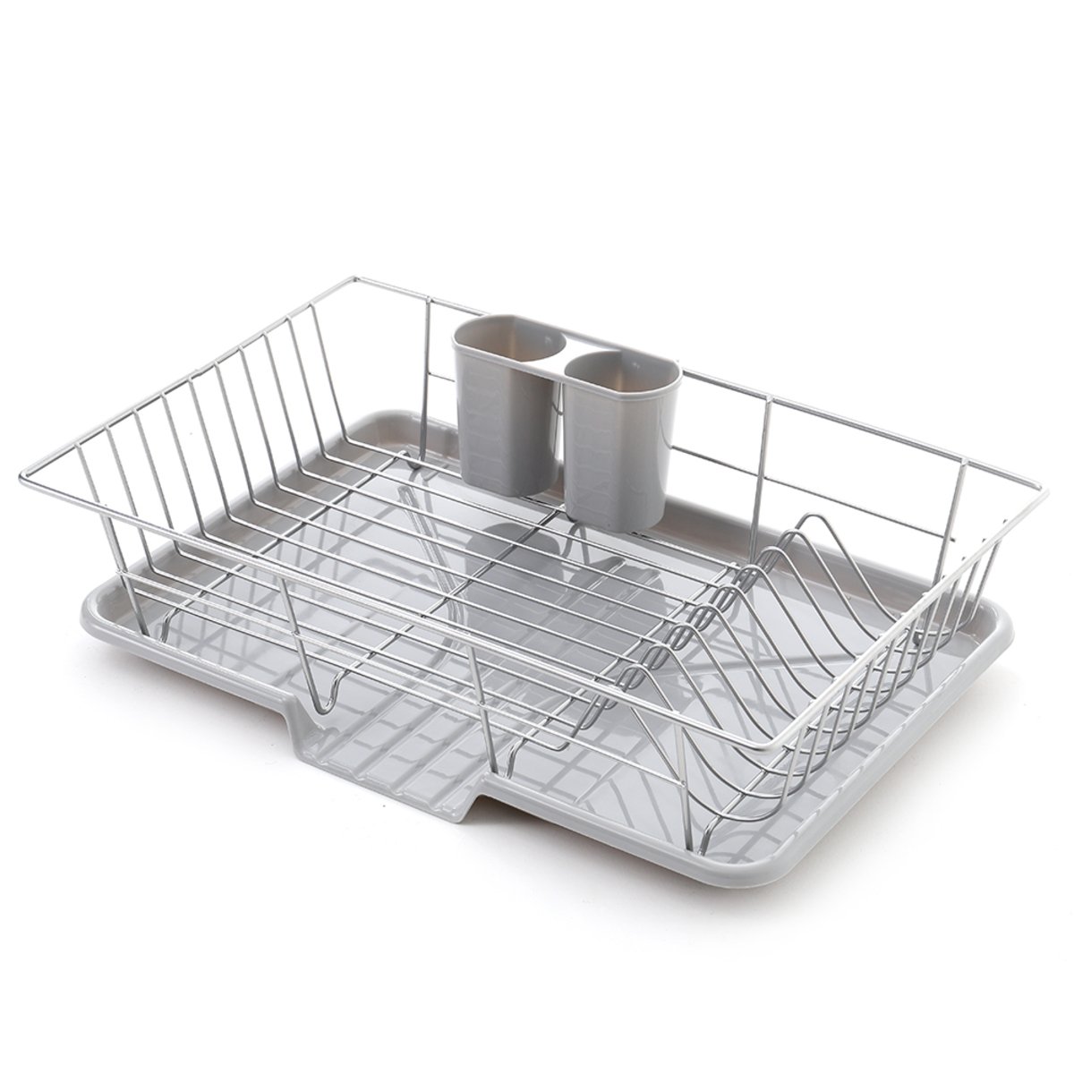 Living and Home Metal Dish Rack - Grey