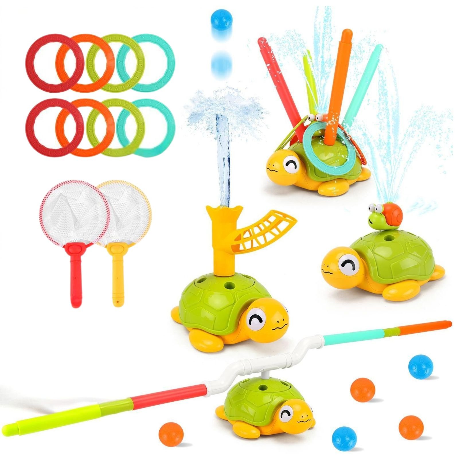 deAO Turtle Water Sprinkler Splash Toy