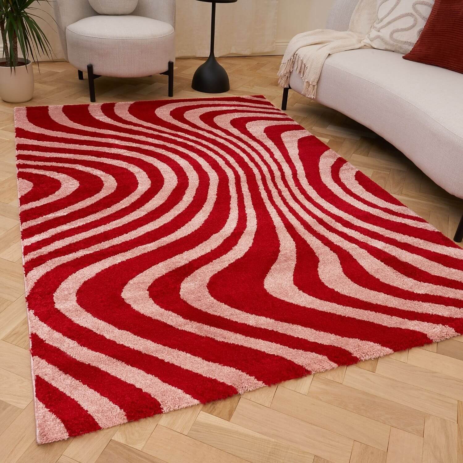 The Rugs Pink Joli Striped Rug - 120 x 170cm