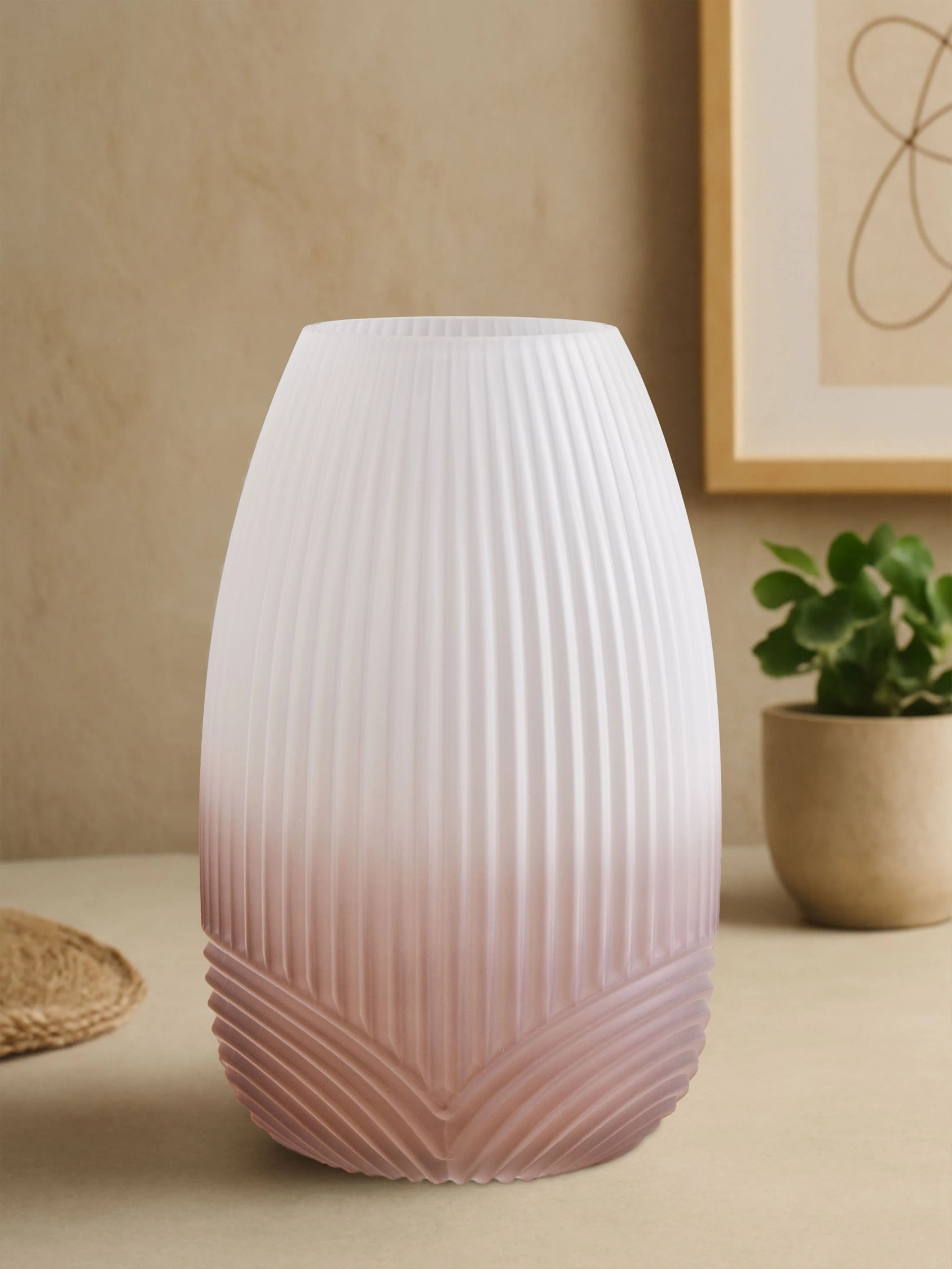 Orsina Blyth Large Glass Vase - Grey