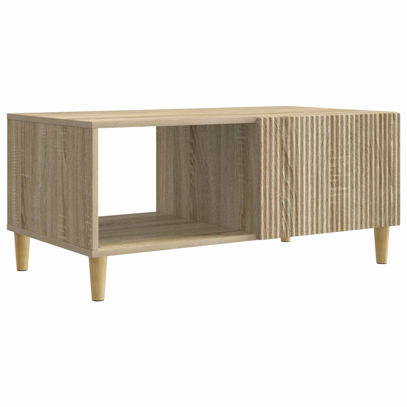 Walplus 2 Shelf Engineered Wood Coffee Table - Sonoma Oak - 90 x 50 x 40 cm
