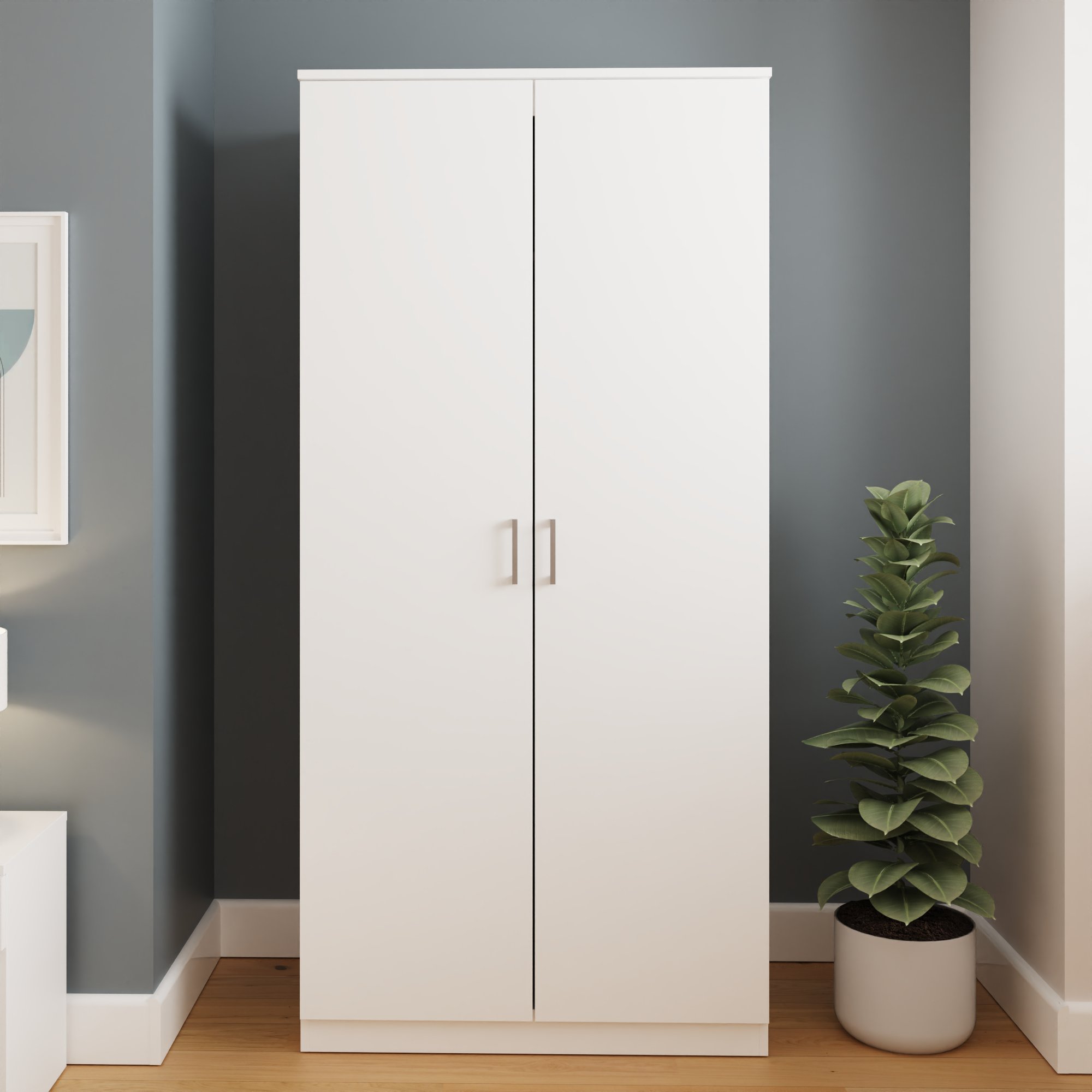 GFW Bailey 2 Door Wardrobe - White