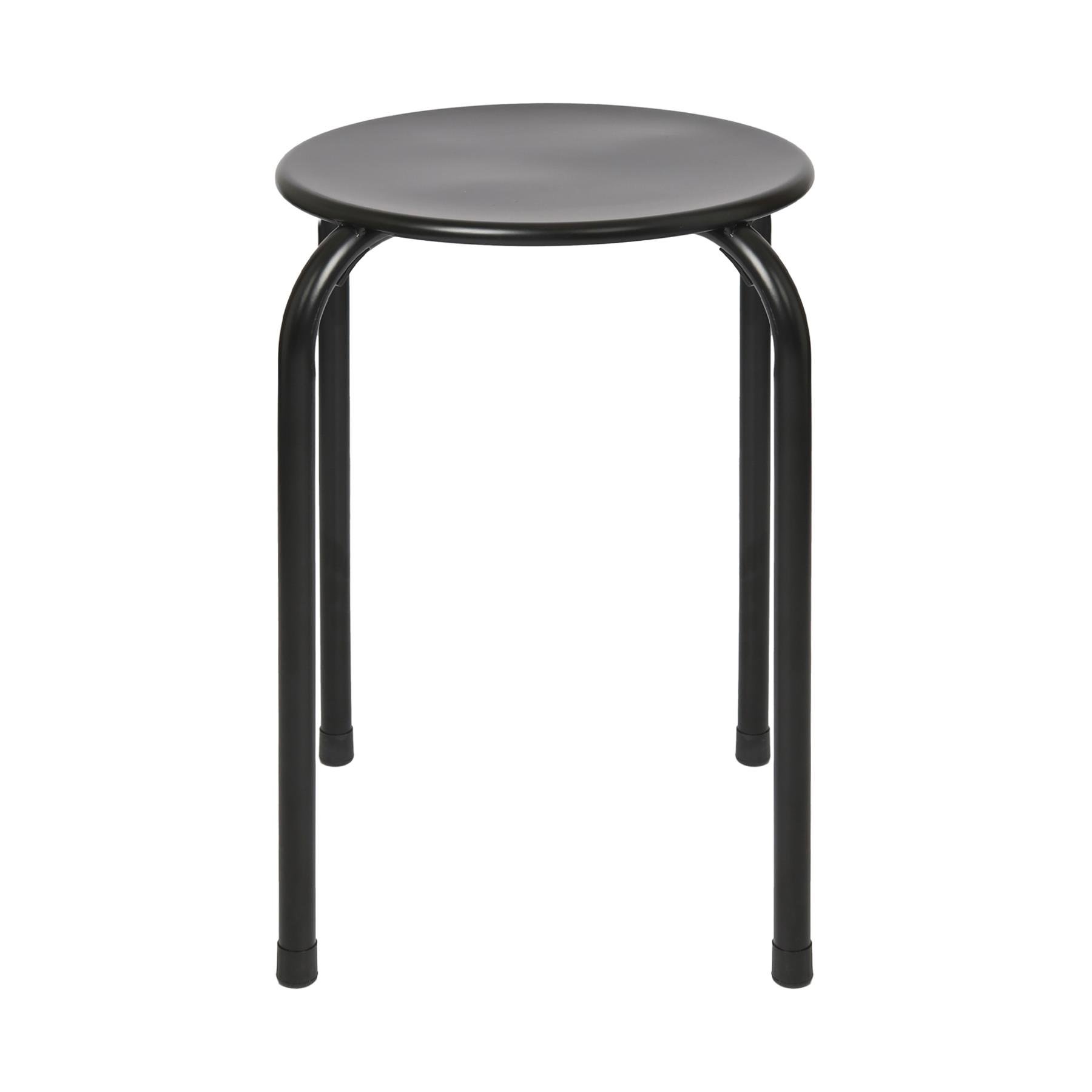 Harbour Housewares Metal Stacking Stool - Matt Black