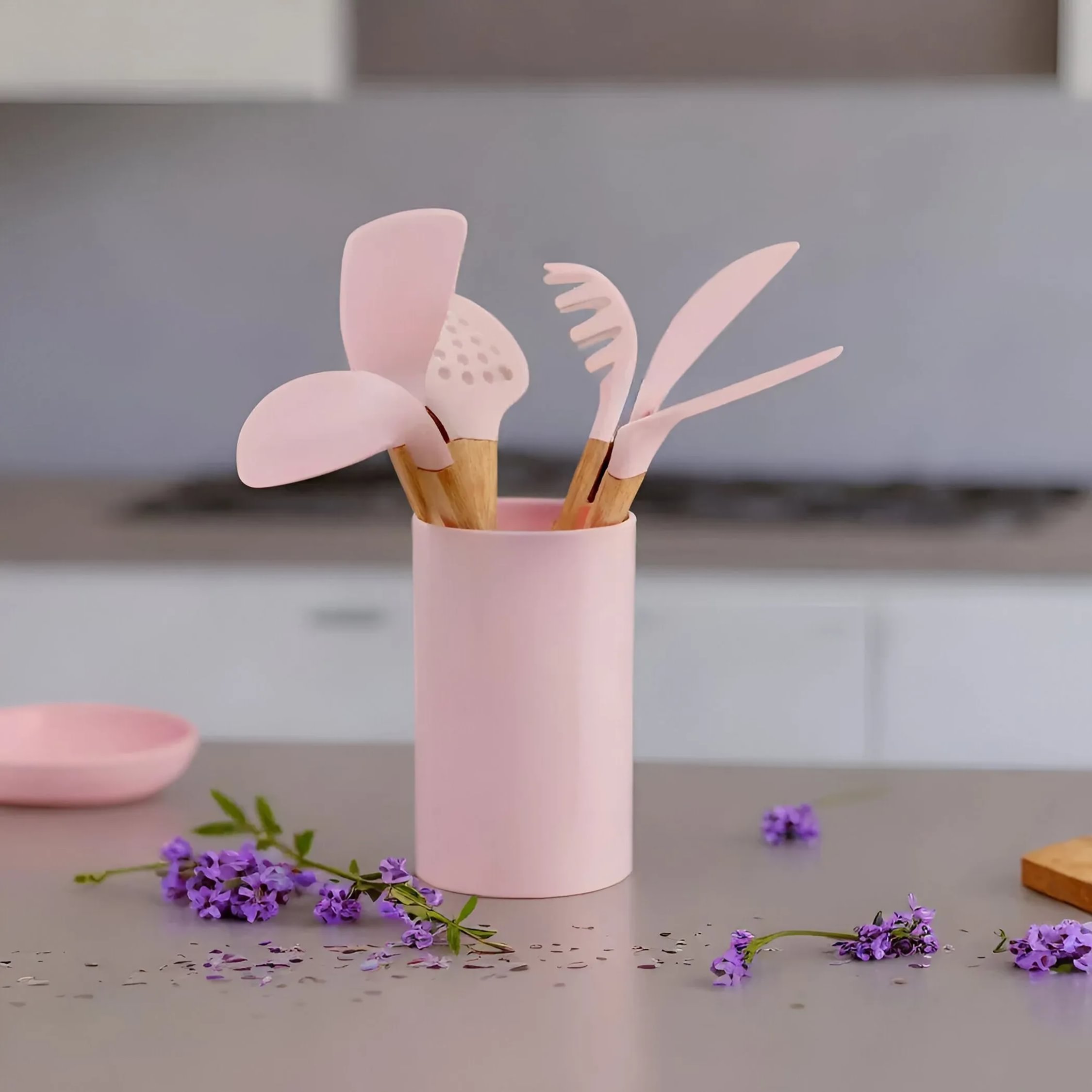 Orsina Zing 7 Piece Utensil Set – Pink