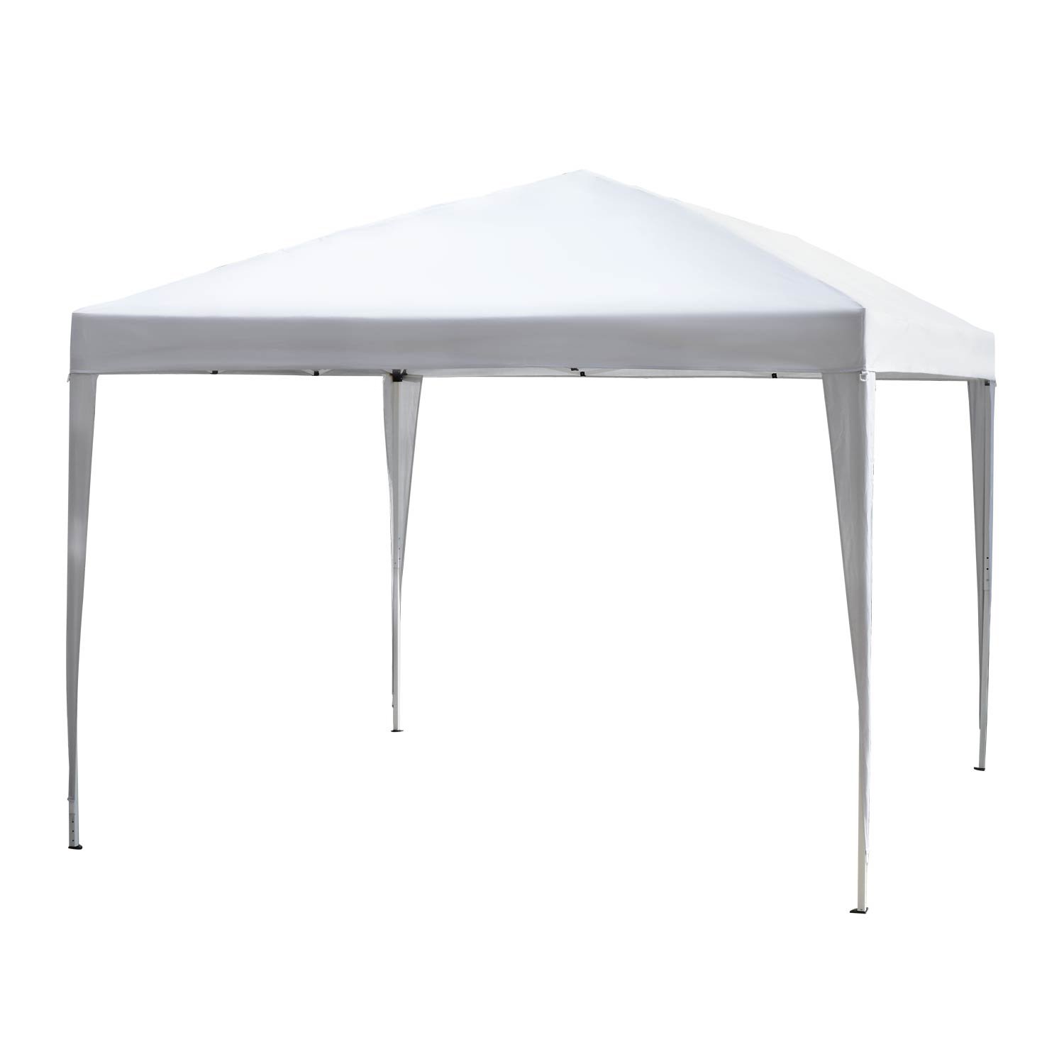 Outsunny Steel Height Adjustable Pop Up Gazebo - White