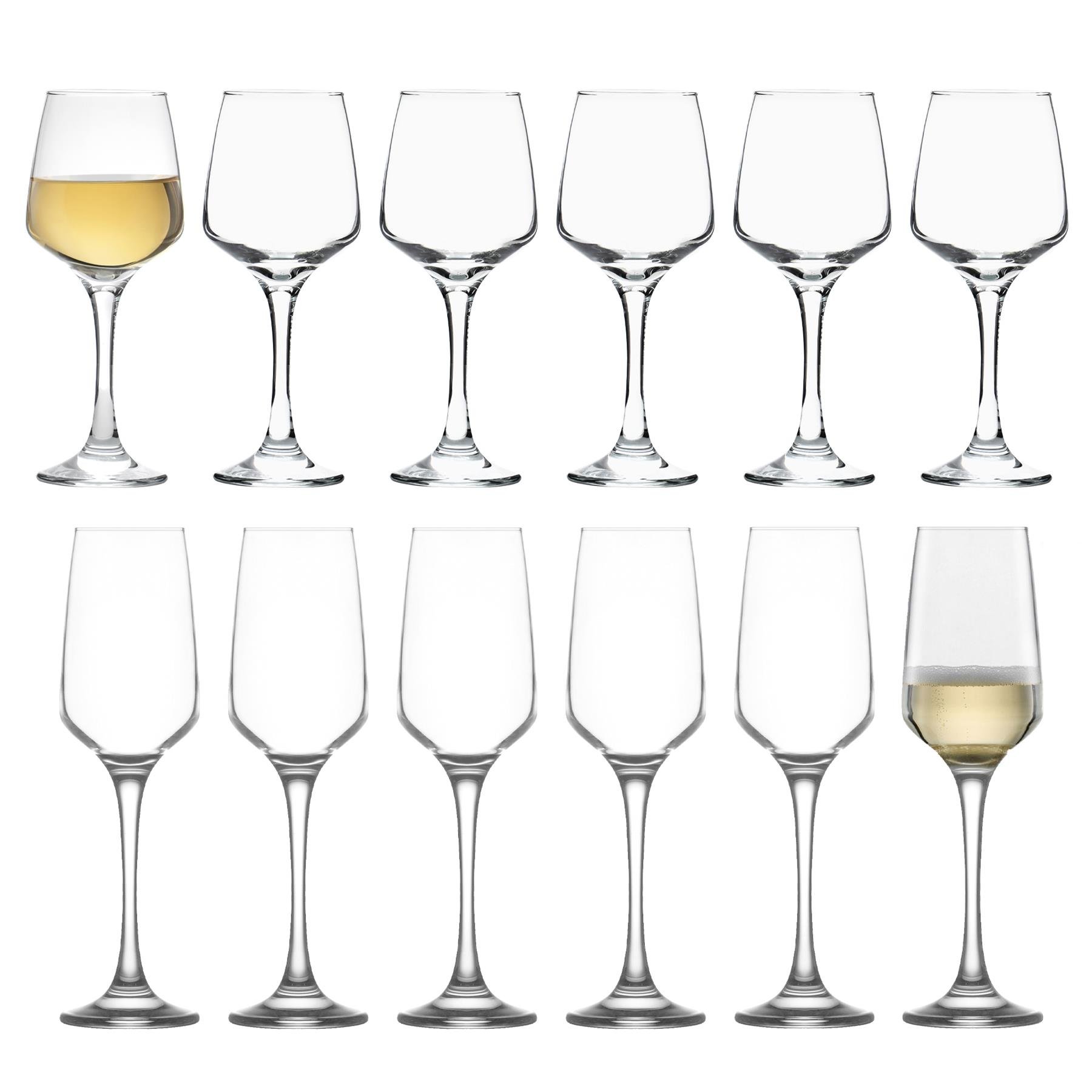 LAV 12 Piece Lal Stemware Set - Clear